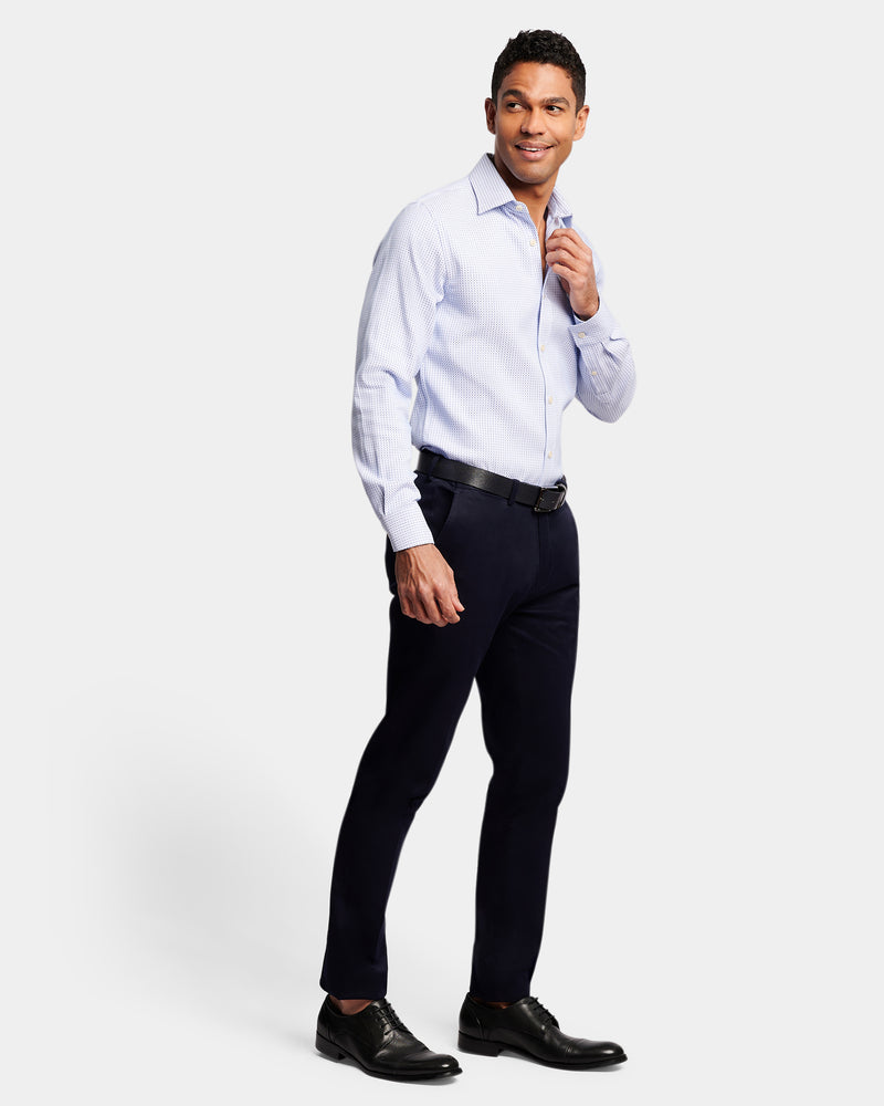 Dot Weave Slim Fit Dress Shirt