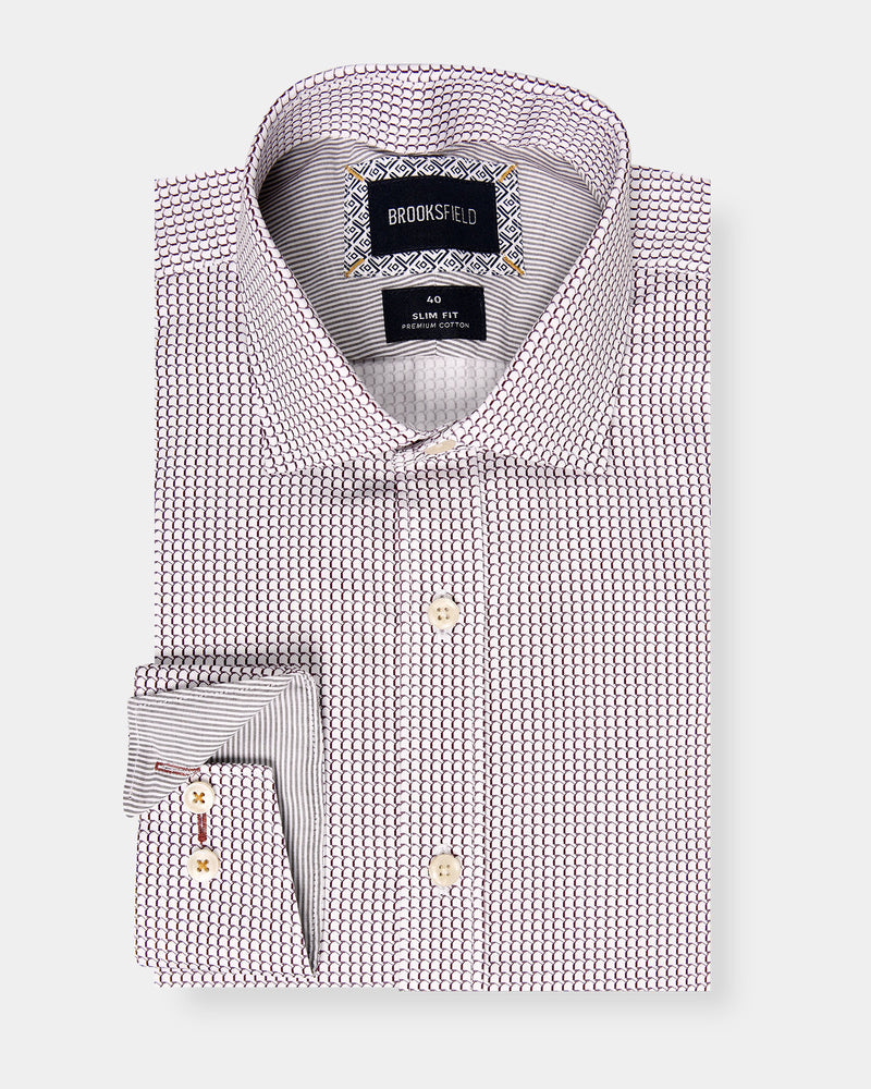 Geo Print Slim Fit Dress Shirt