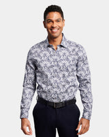 Abstract Floral Print Slim Fit Dress Shirt