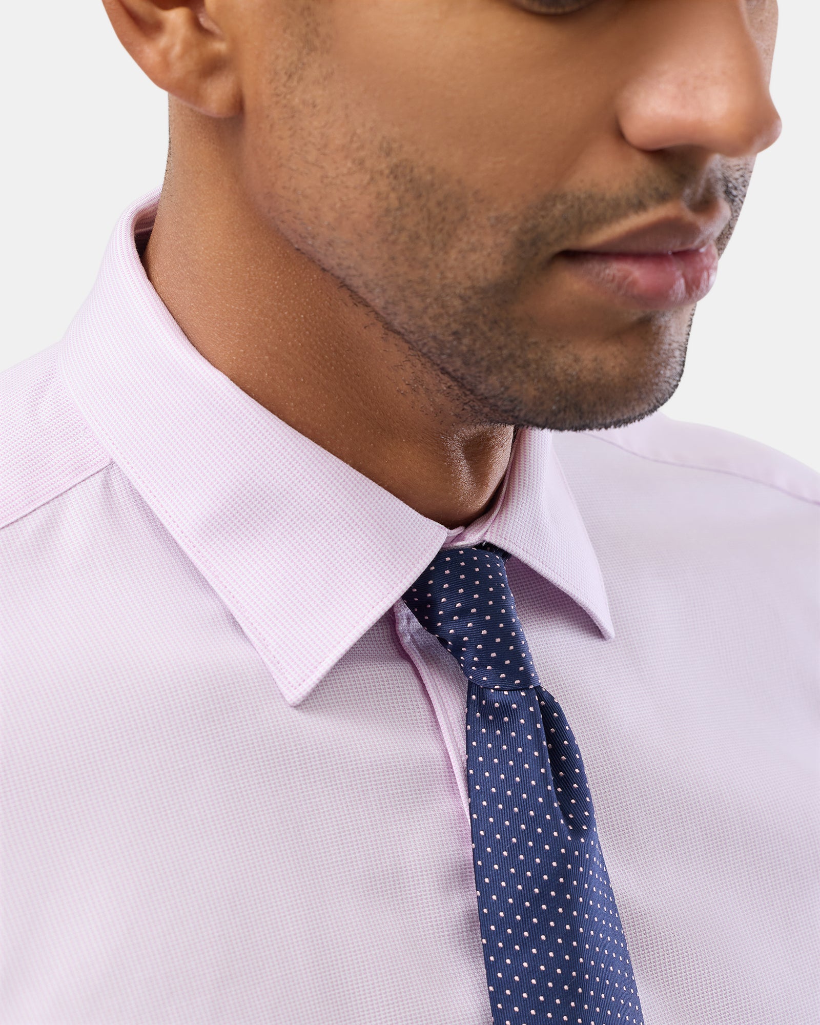 Textured Plain Reg Fit Business Shirt