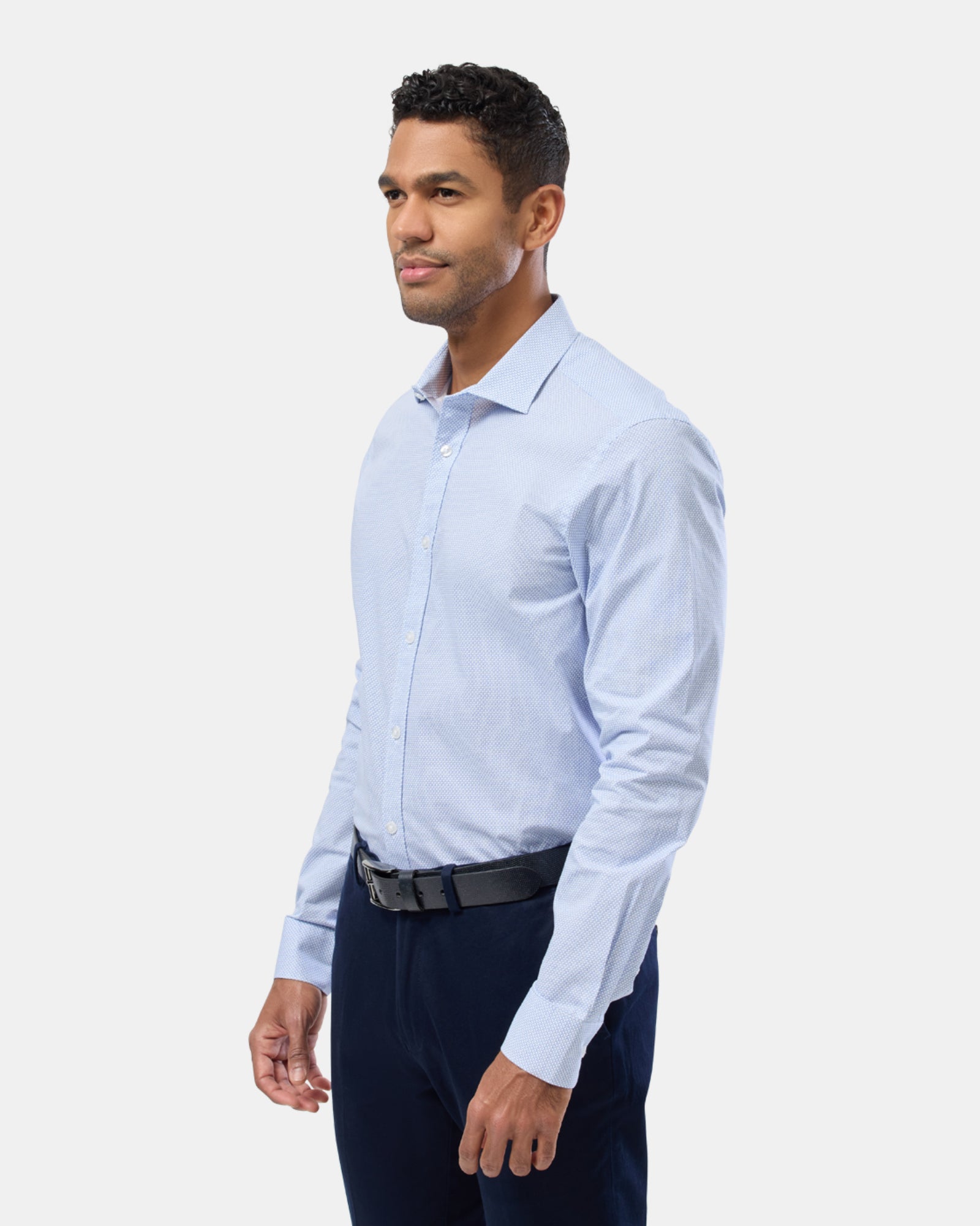 Geo Print Reg Fit Stretch Business Shirt