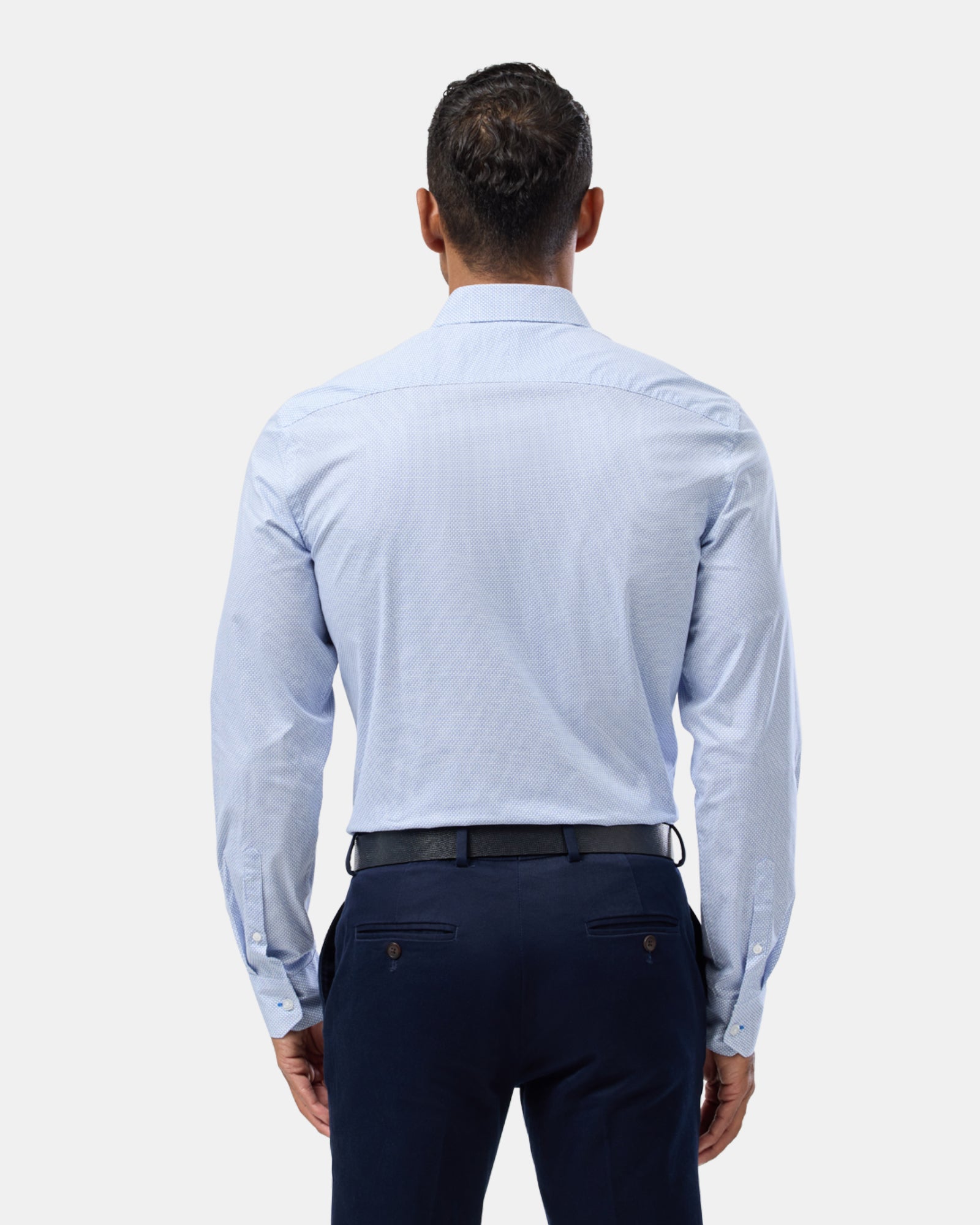 Geo Print Reg Fit Stretch Business Shirt