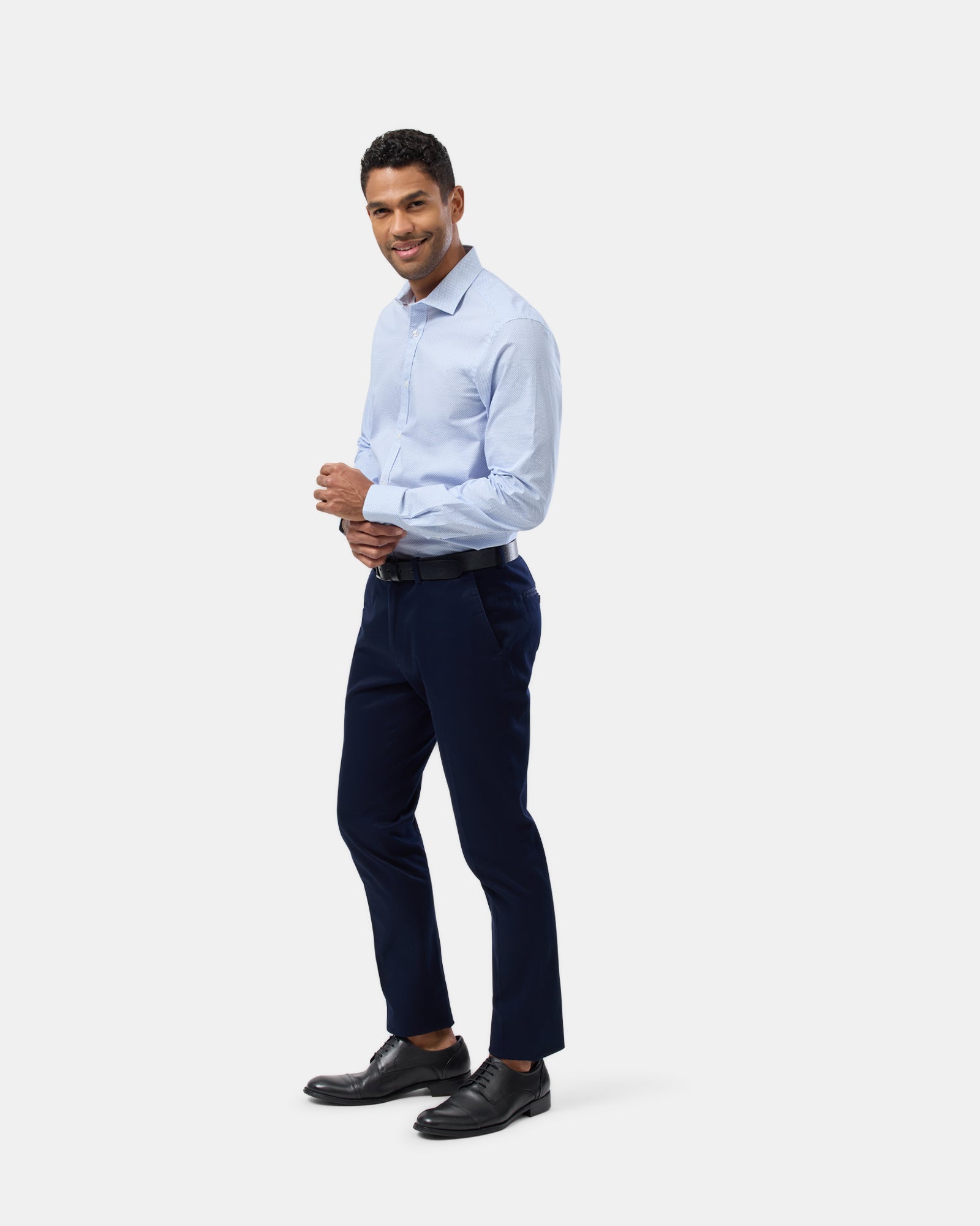 Geo Print Reg Fit Stretch Business Shirt