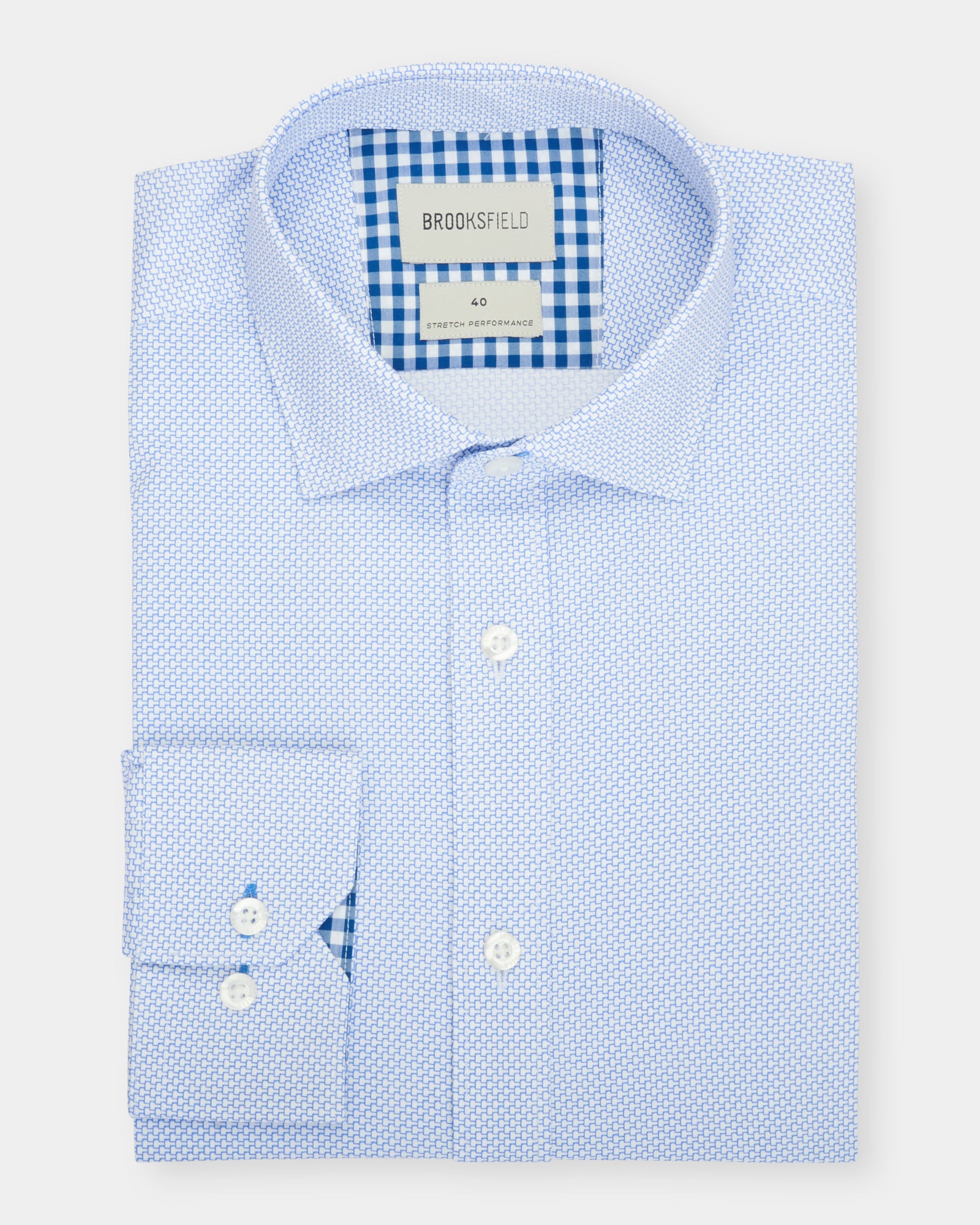 Geo Print Reg Fit Stretch Business Shirt