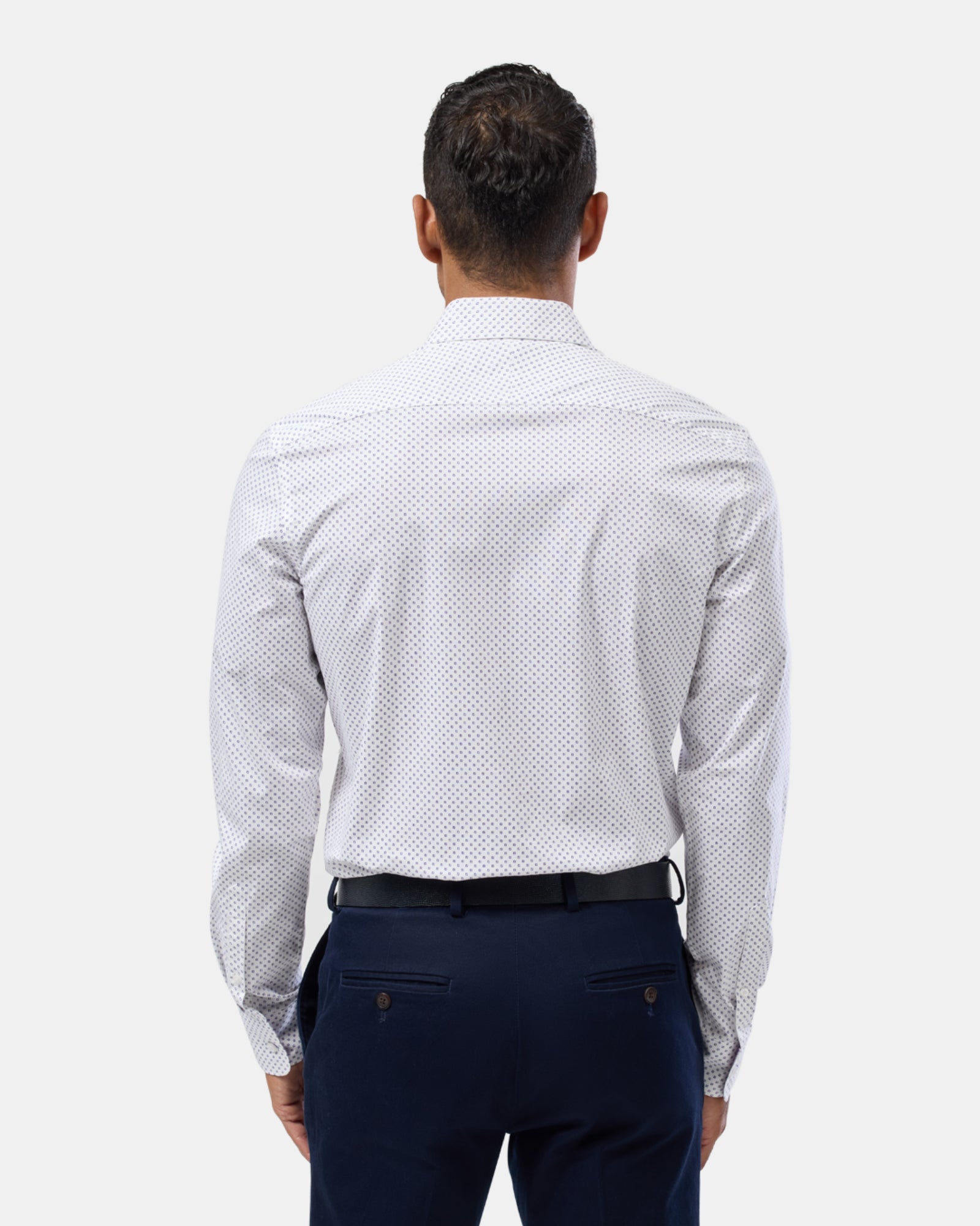 Geo Print Reg Fit Stretch Business Shirt