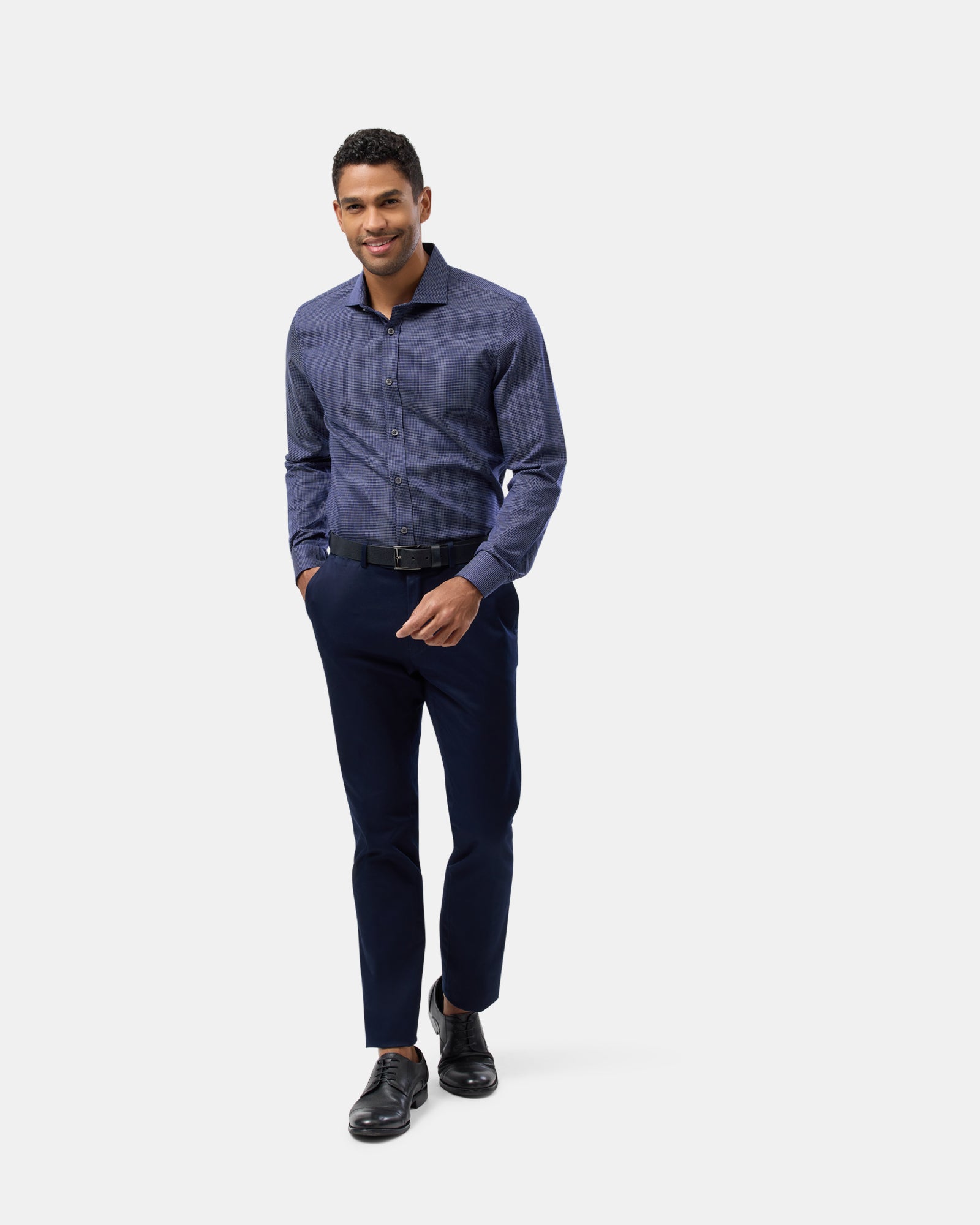 Mini Windowpane Slim Fit Dress Shirt