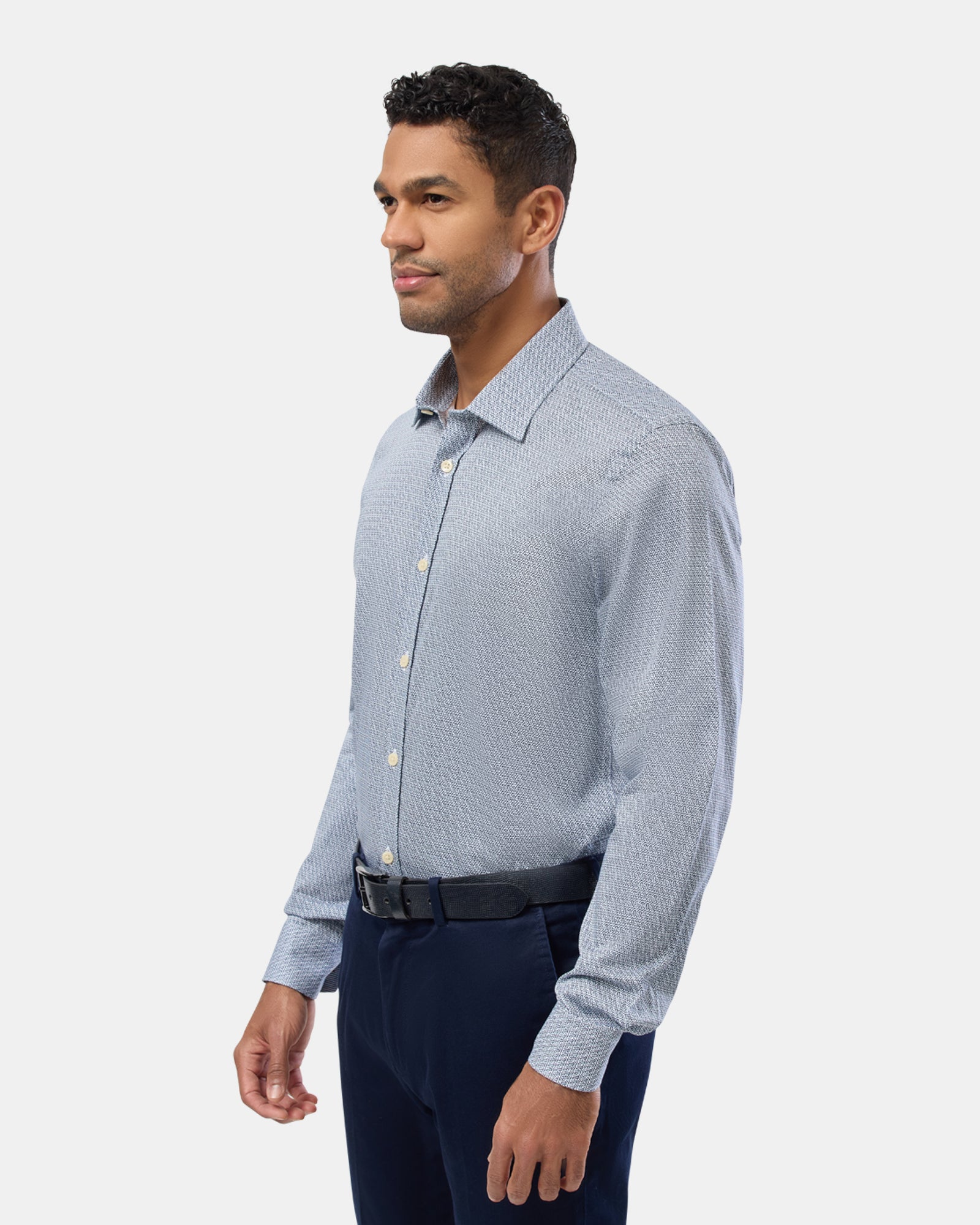 Abstract Print Slim Fit Dress Shirt