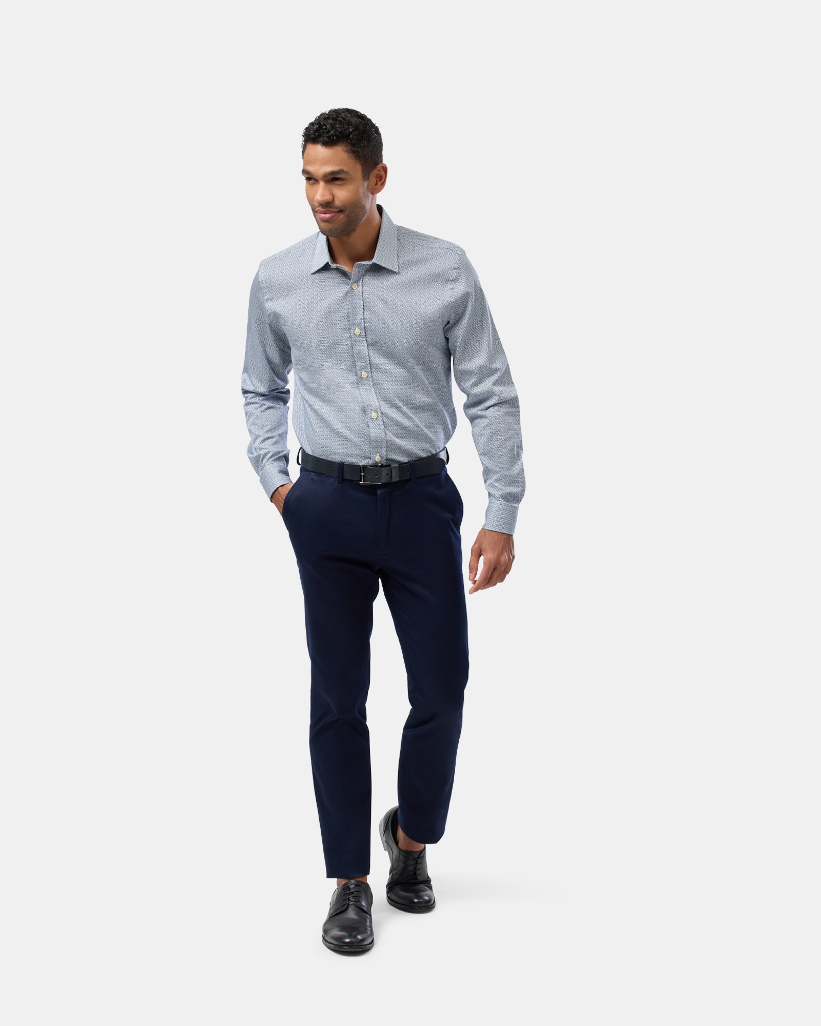 Abstract Print Slim Fit Dress Shirt