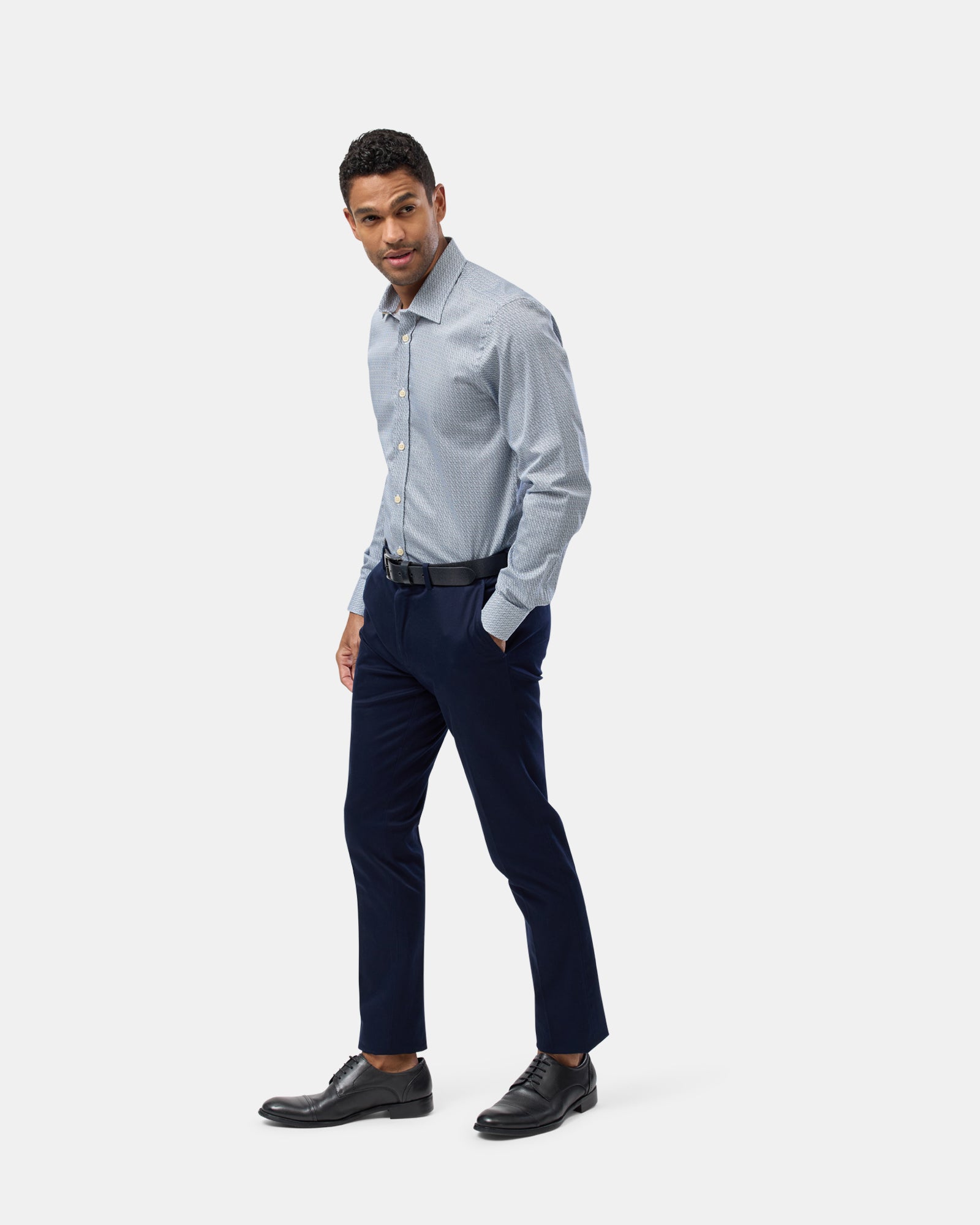 Abstract Print Slim Fit Dress Shirt
