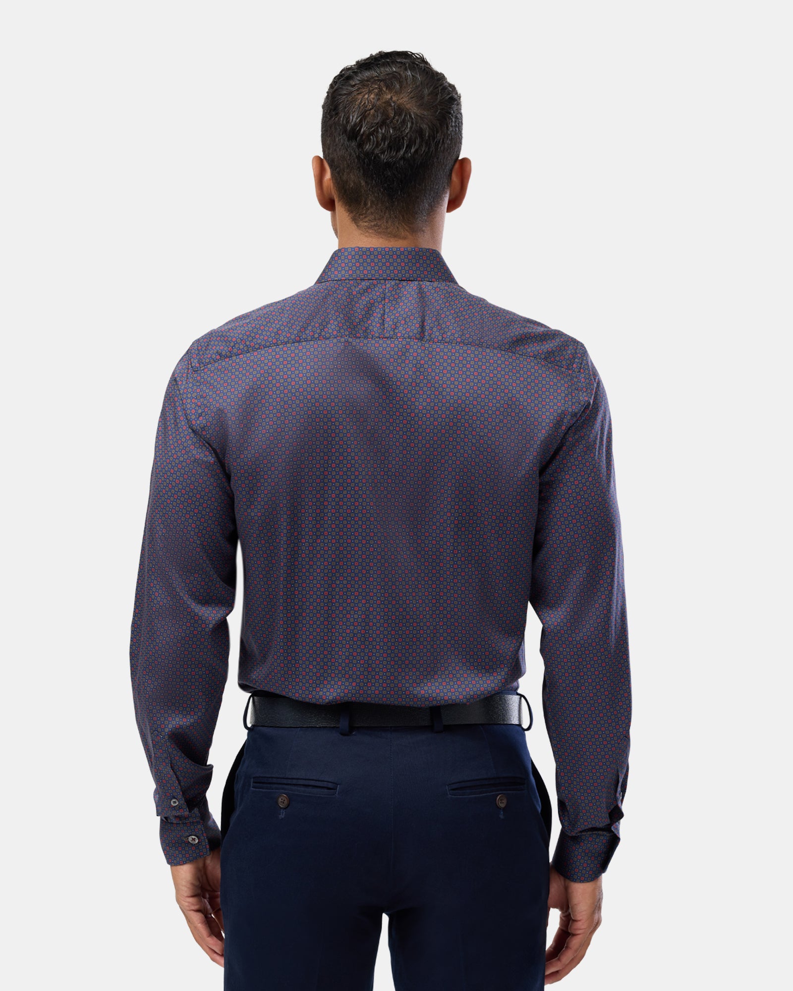 Geo Floral Print Slim Fit Dress Shirt