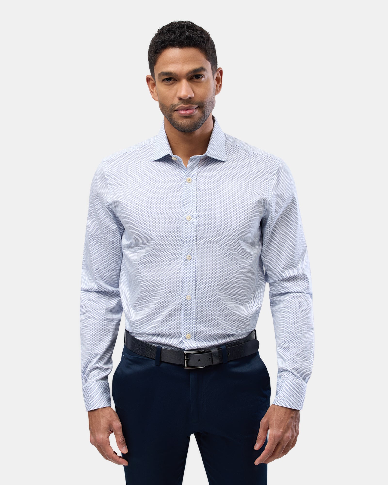 LUXE PRINT SLIM FIT BUSINESS SHIRT