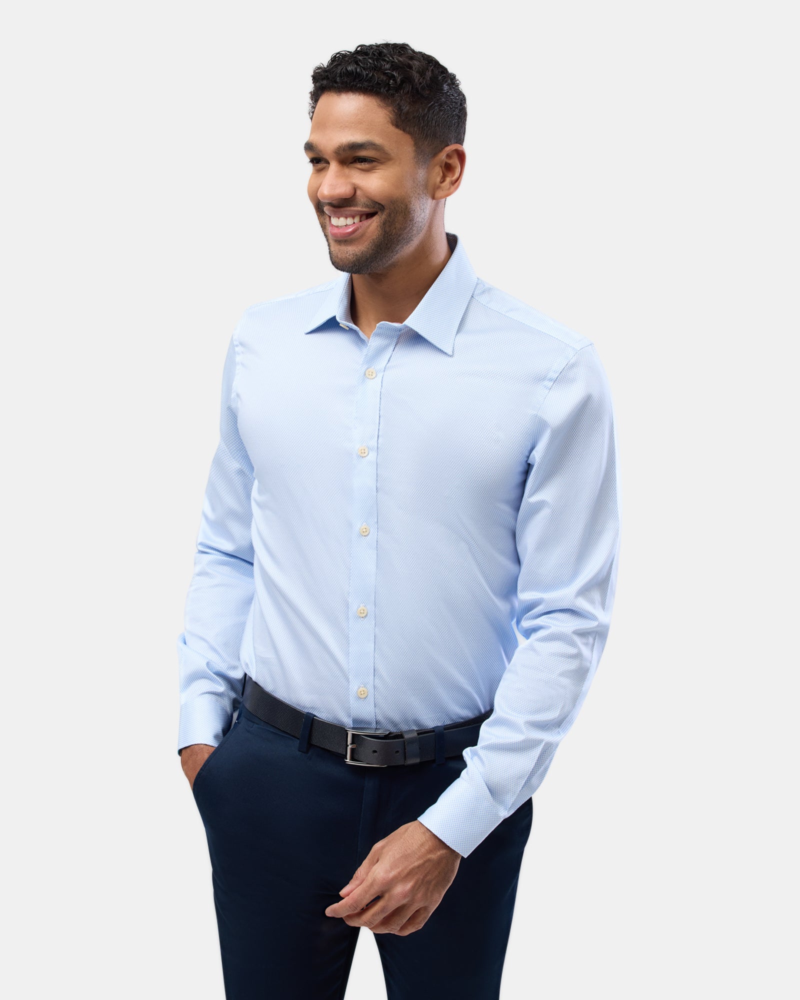 LUXE PRINT SLIM FIT BUSINESS SHIRT