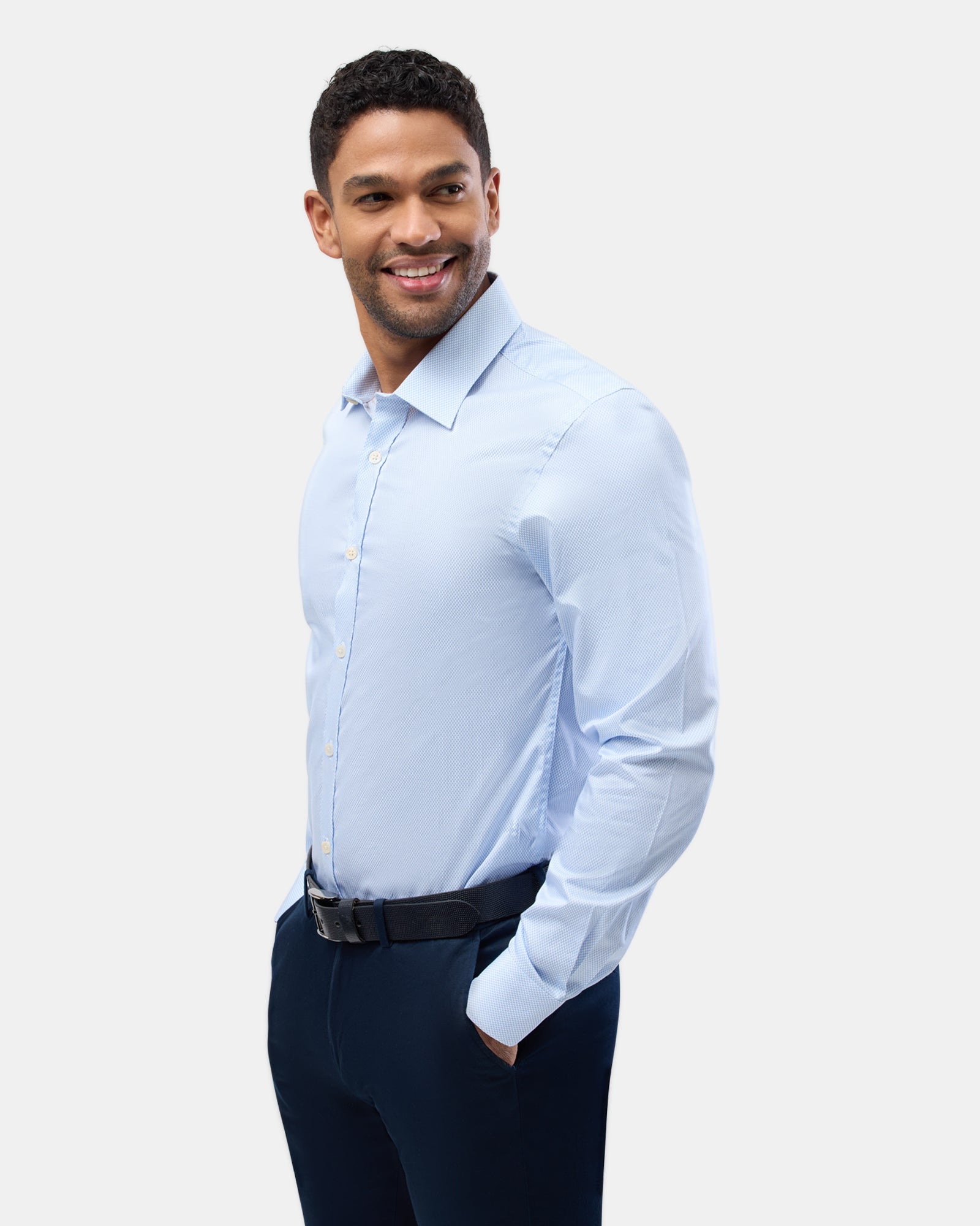 LUXE PRINT SLIM FIT BUSINESS SHIRT
