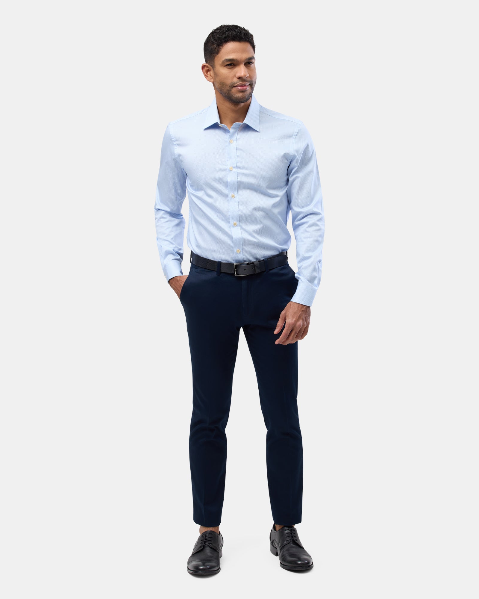 LUXE PRINT SLIM FIT BUSINESS SHIRT