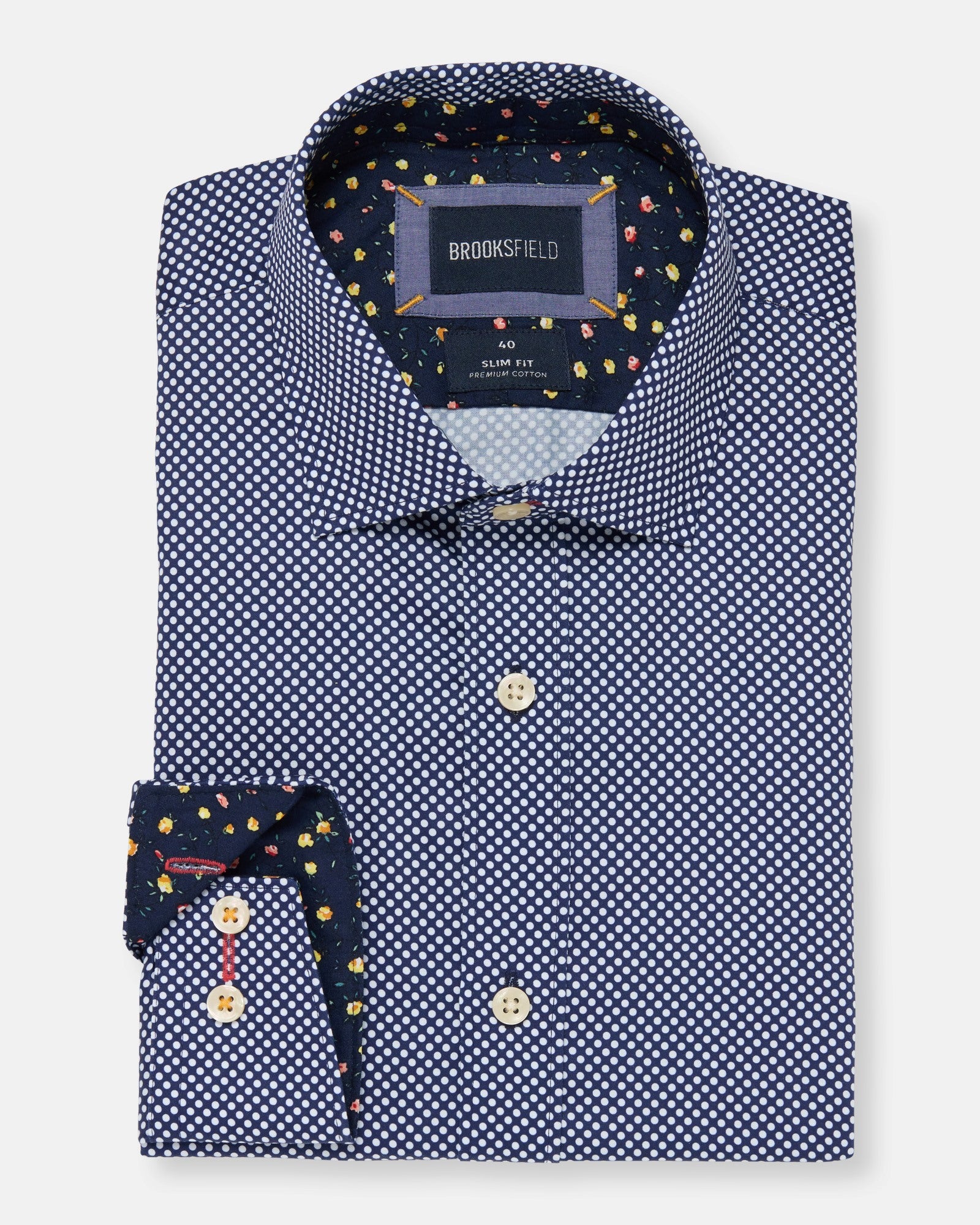 LUXE PRINT SLIM FIT BUSINESS SHIRT