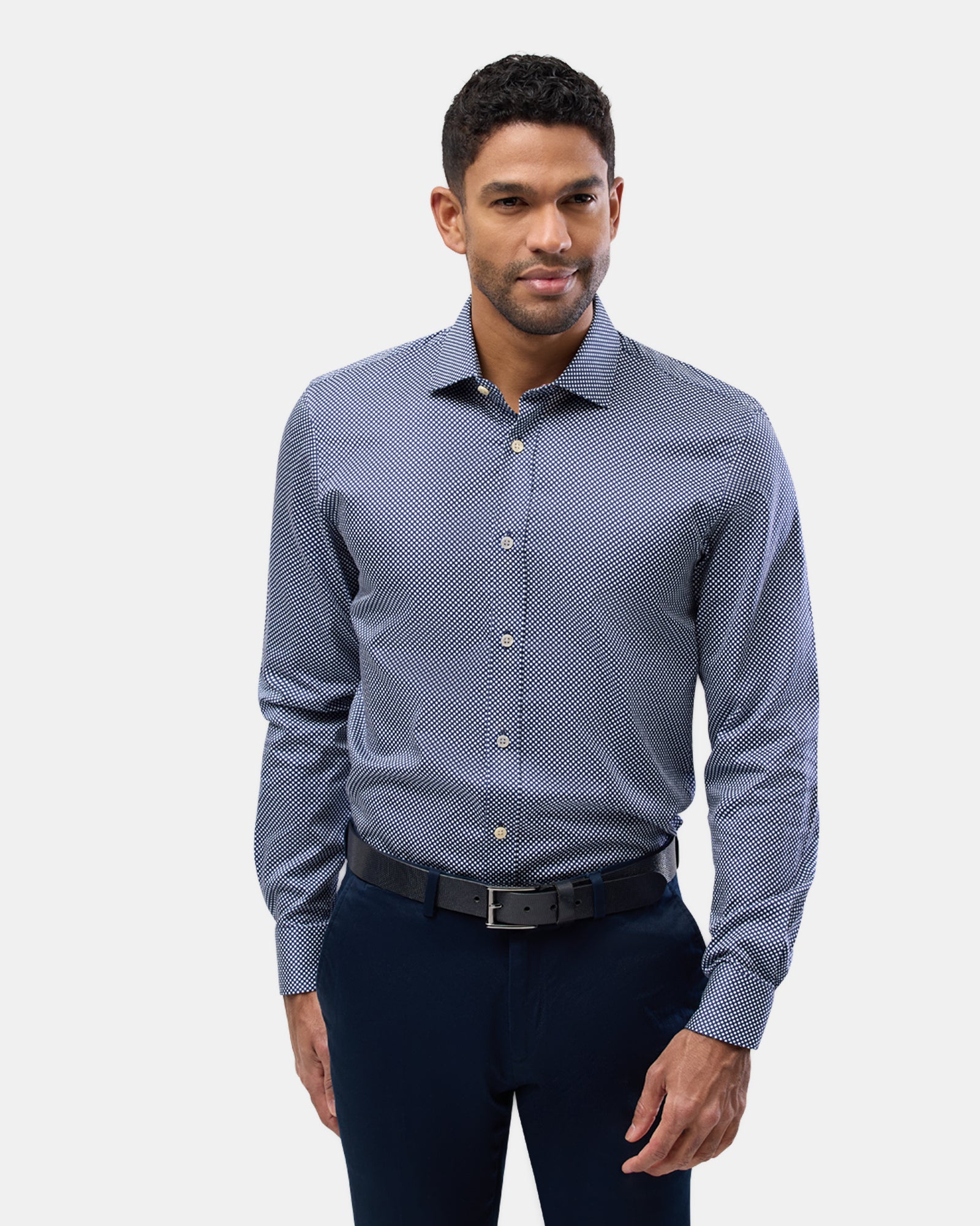LUXE PRINT SLIM FIT BUSINESS SHIRT
