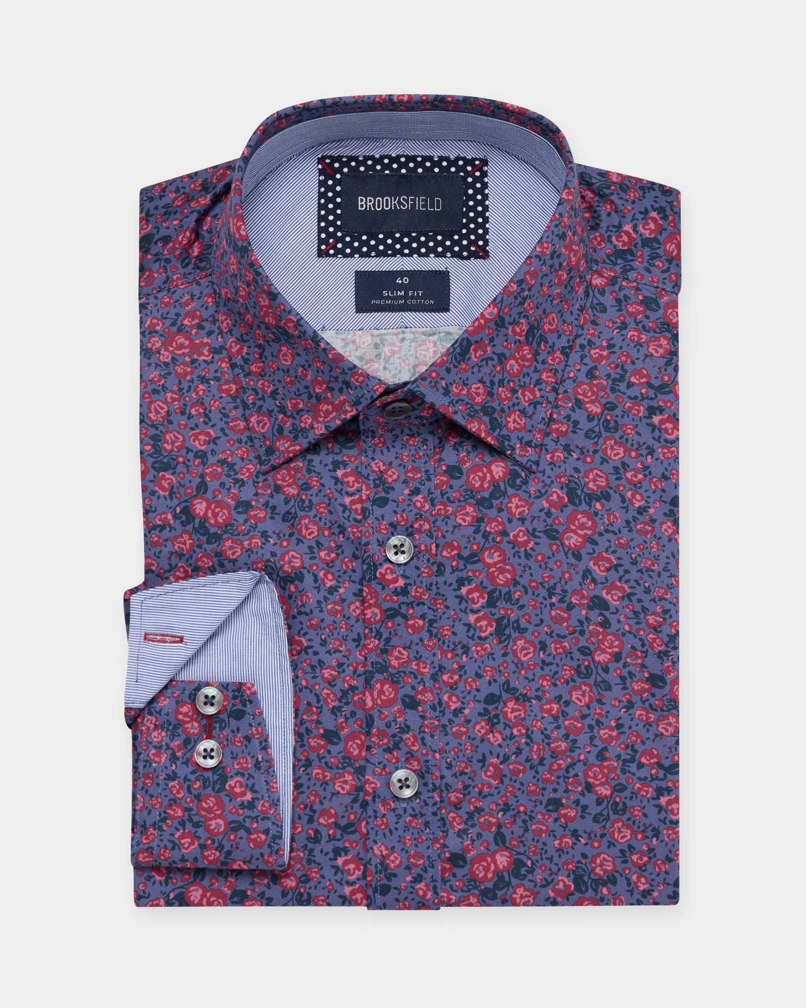 LUXE PRINT SLIM FIT BUSINESS SHIRT