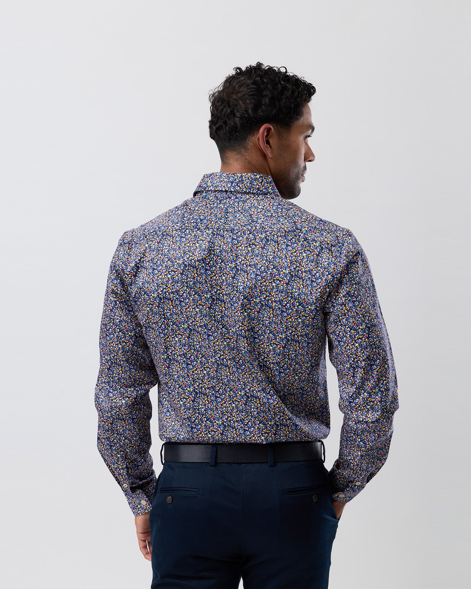 LUXE PRINT SLIM FIT BUSINESS SHIRT