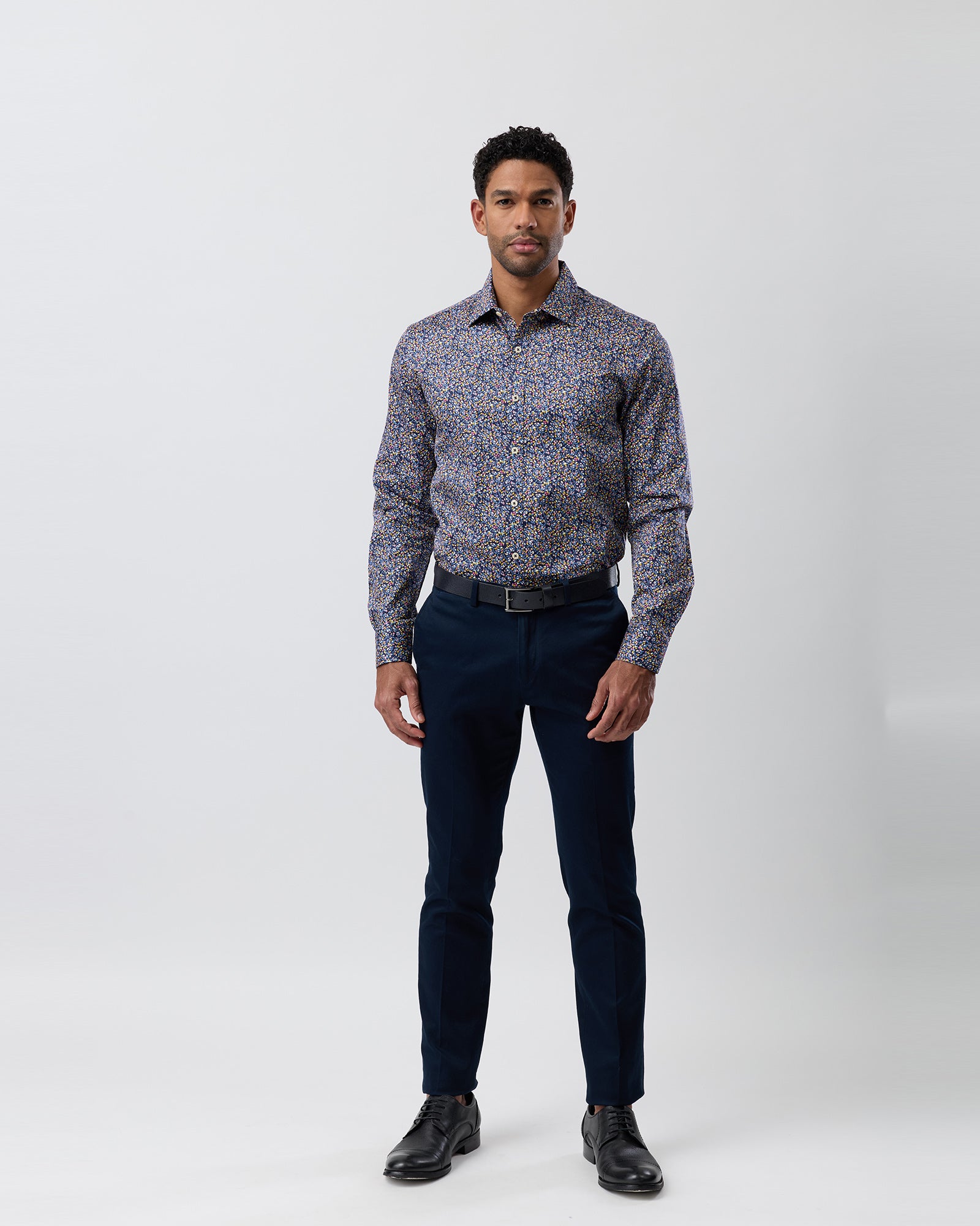 LUXE PRINT SLIM FIT BUSINESS SHIRT