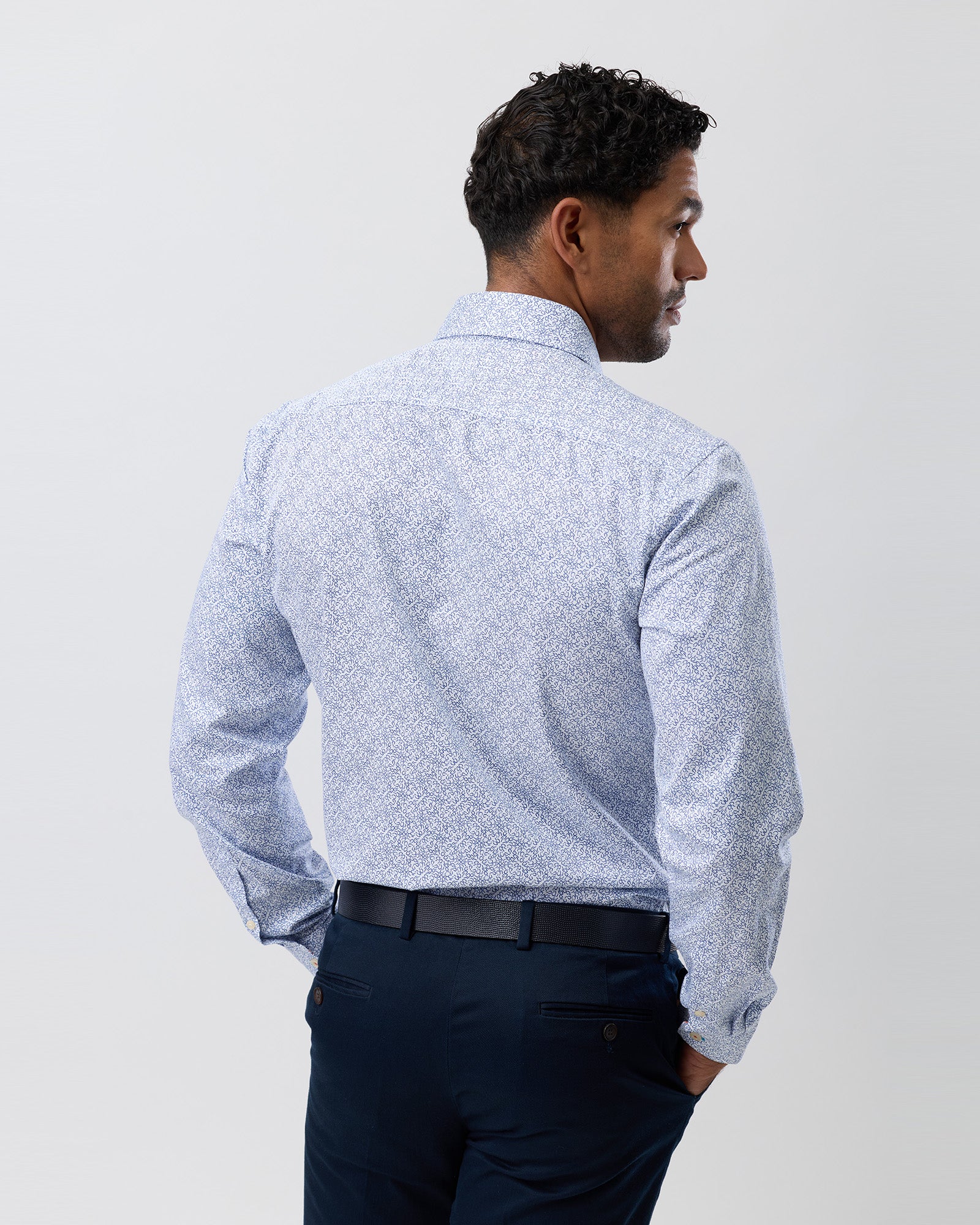 LUXE PRINT SLIM FIT BUSINESS SHIRT