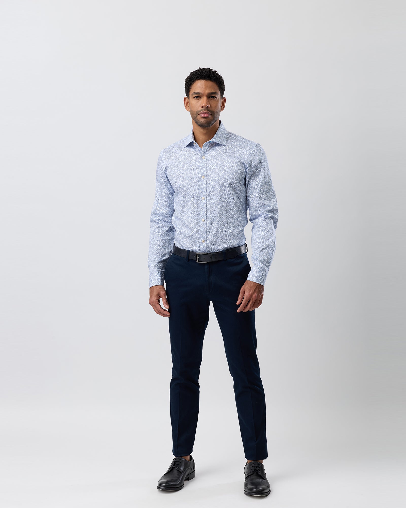 LUXE PRINT SLIM FIT BUSINESS SHIRT
