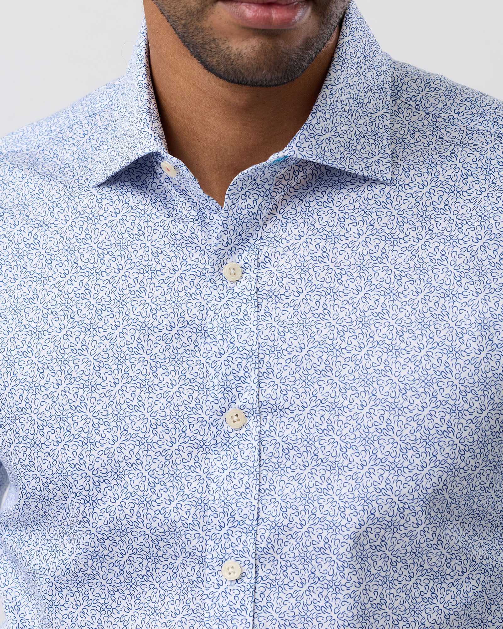 LUXE PRINT SLIM FIT BUSINESS SHIRT