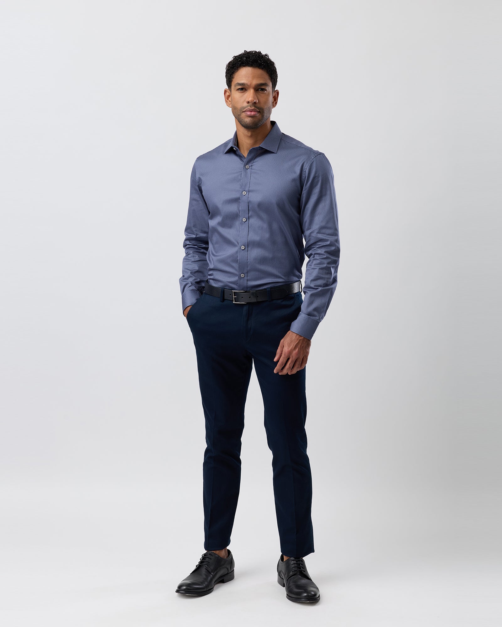 LUXE PRINT SLIM FIT BUSINESS SHIRT