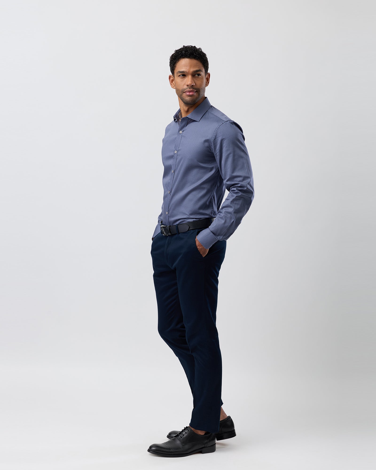LUXE PRINT SLIM FIT BUSINESS SHIRT