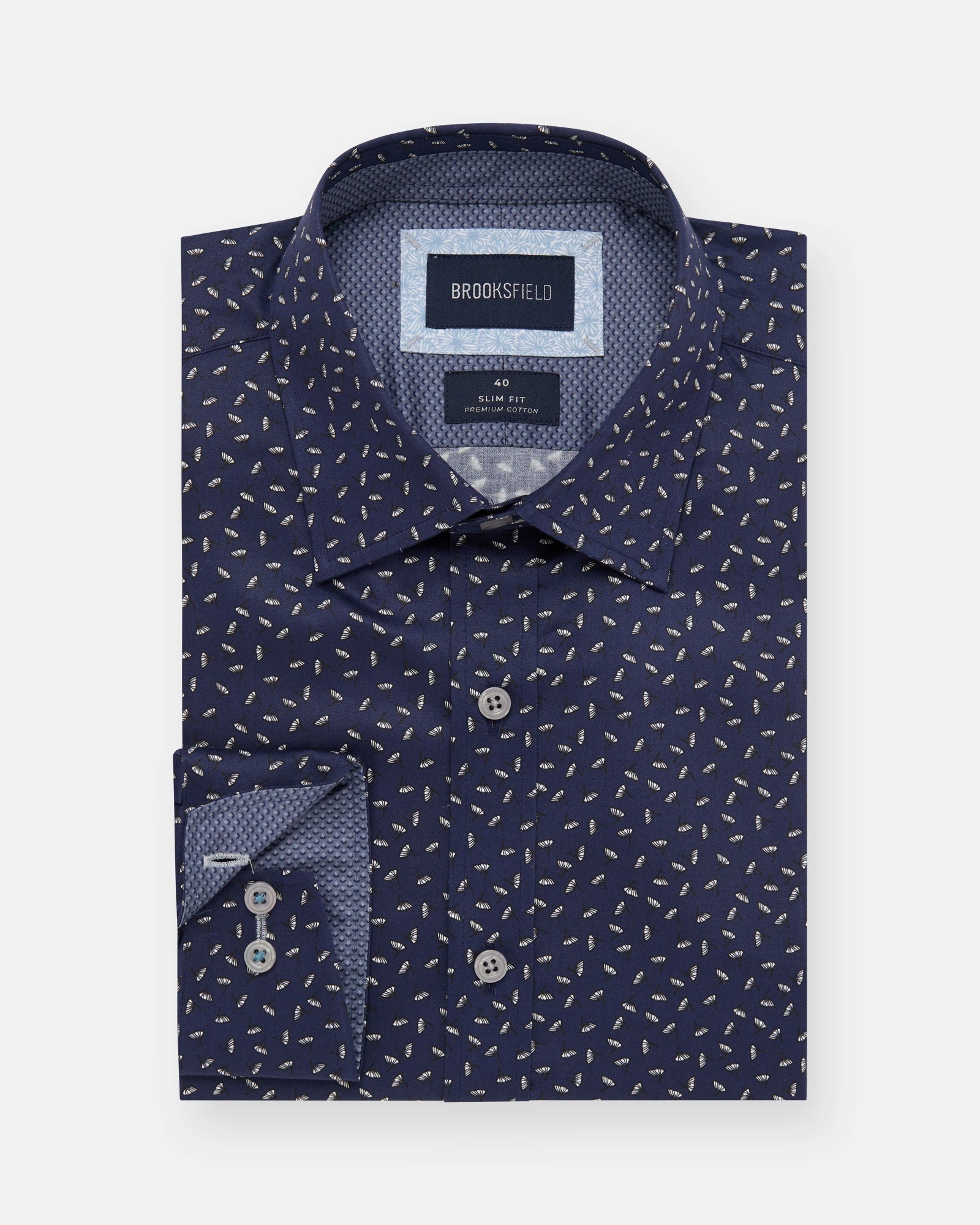 LUXE PRINT SLIM FIT BUSINESS SHIRT