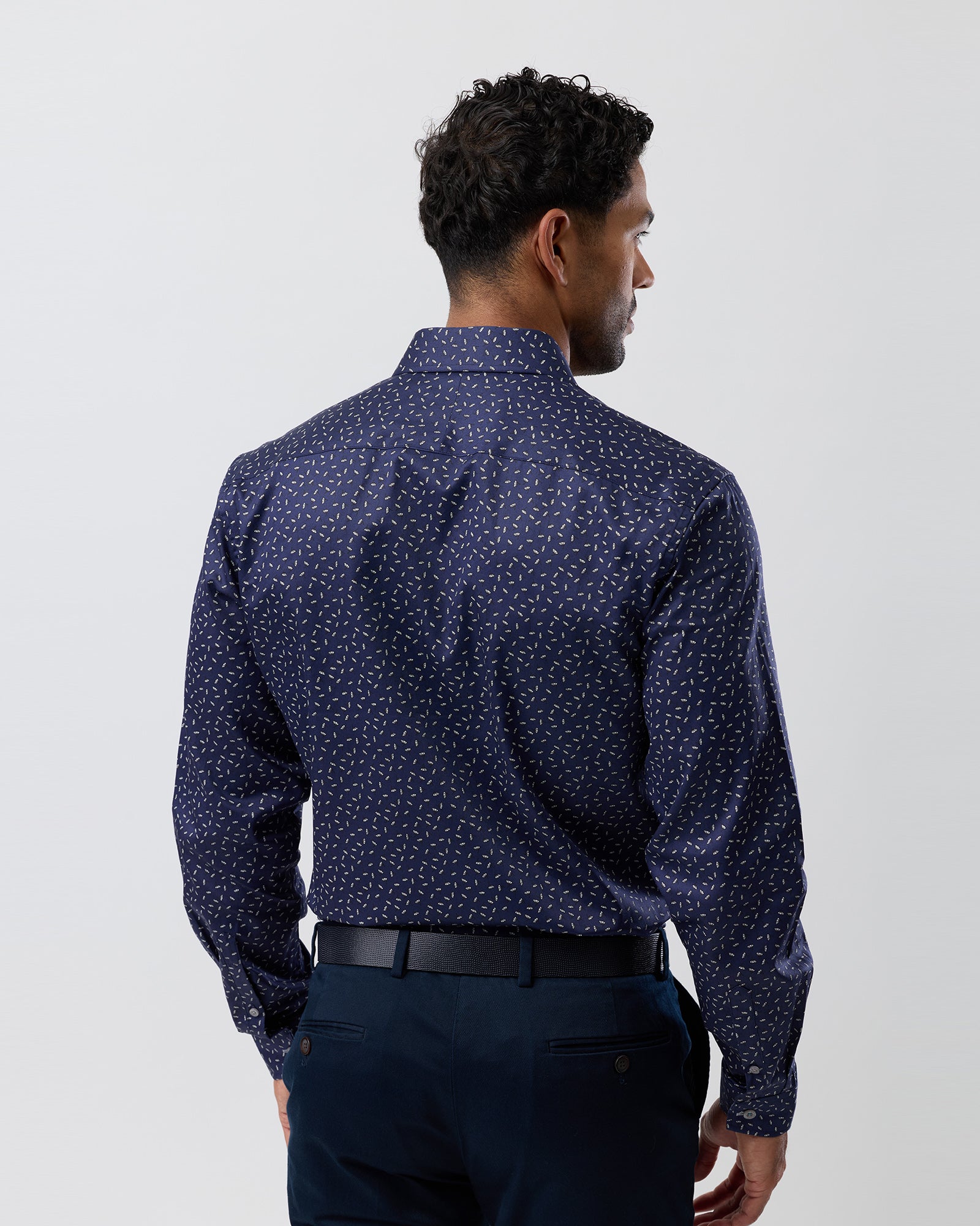 LUXE PRINT SLIM FIT BUSINESS SHIRT