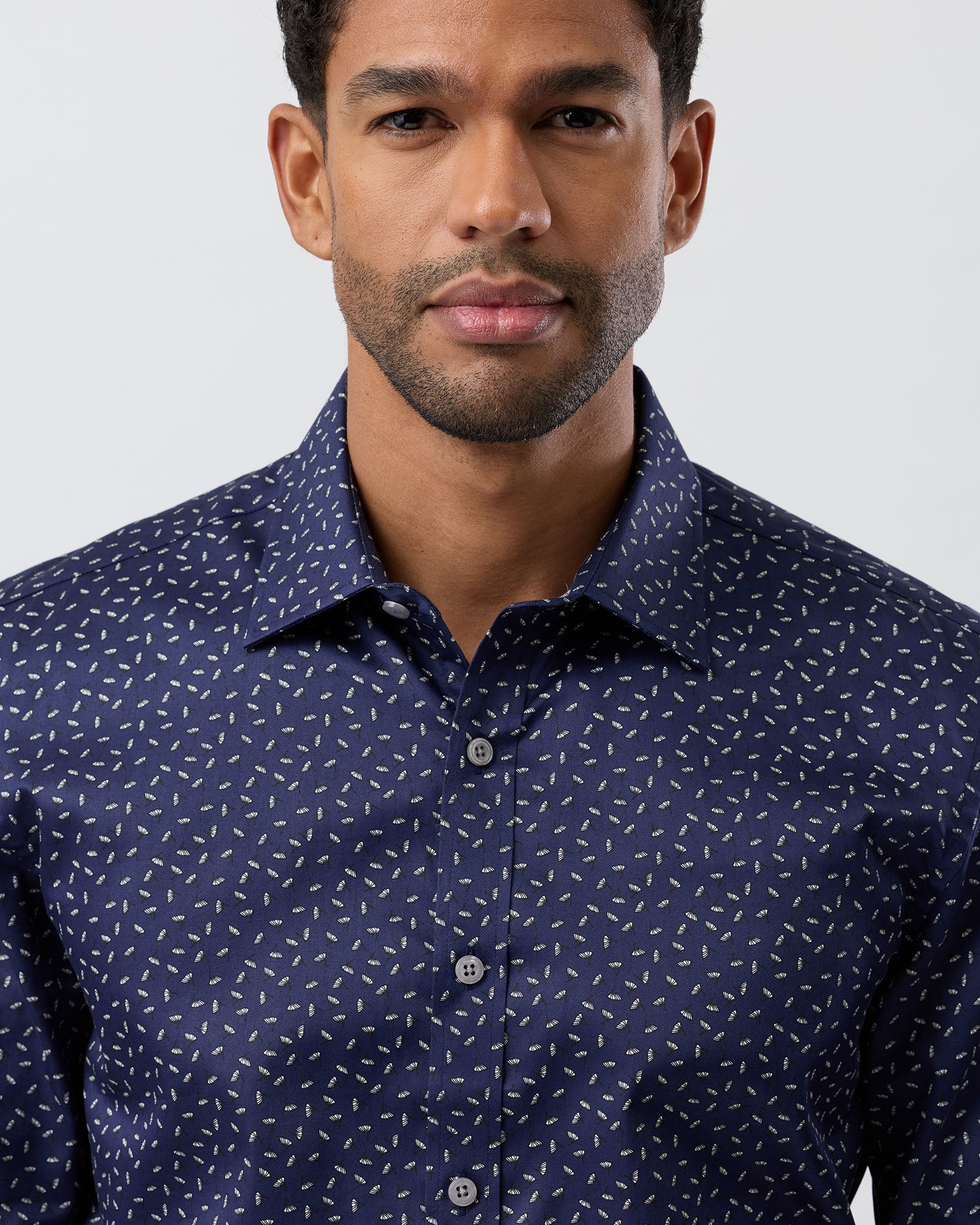 LUXE PRINT SLIM FIT BUSINESS SHIRT
