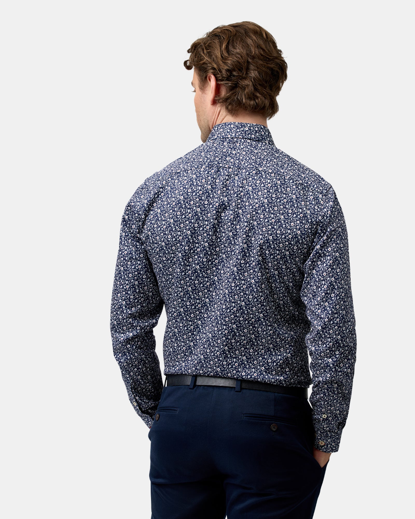 LUXE PRINT SLIM FIT BUSINESS SHIRT