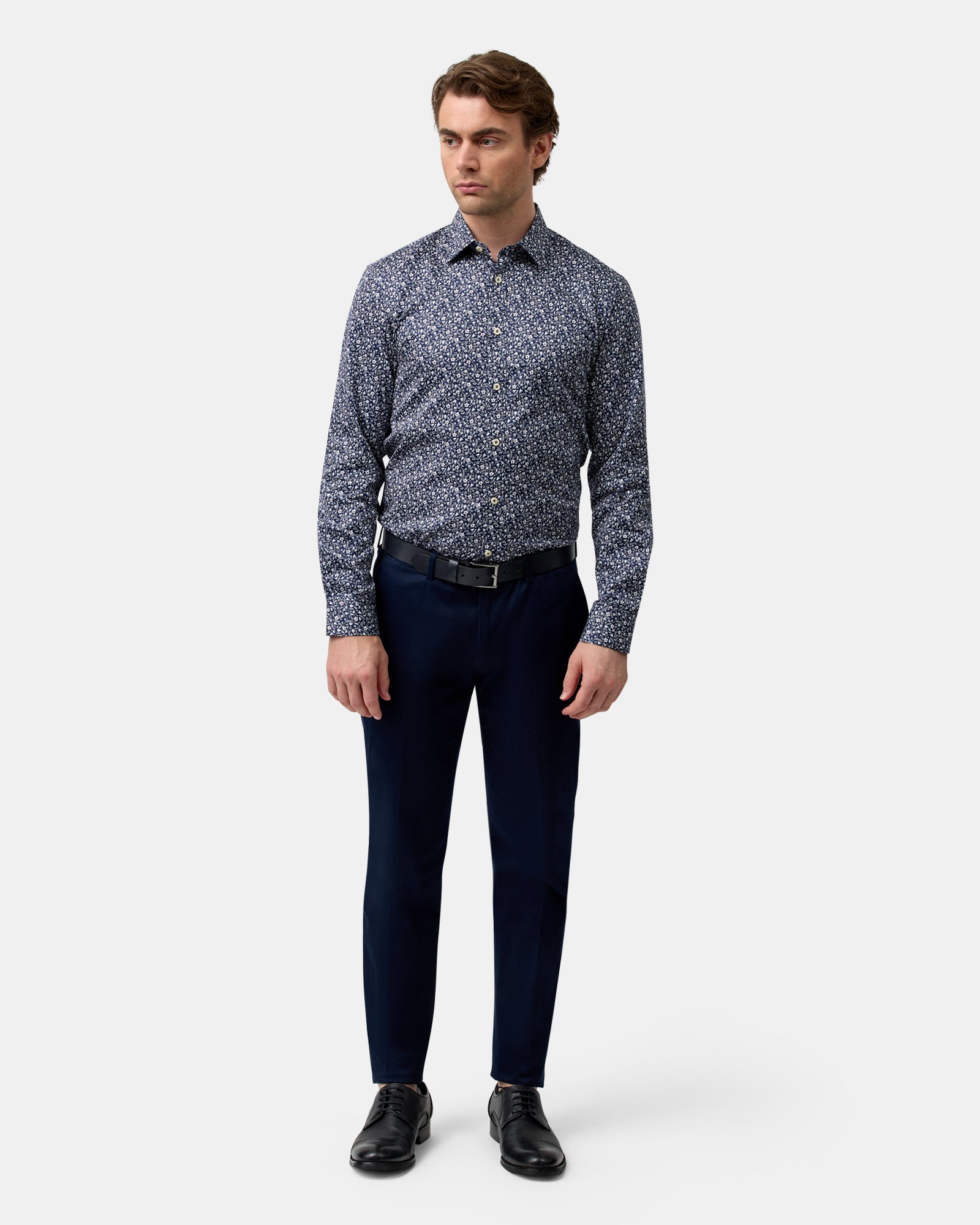 LUXE PRINT SLIM FIT BUSINESS SHIRT