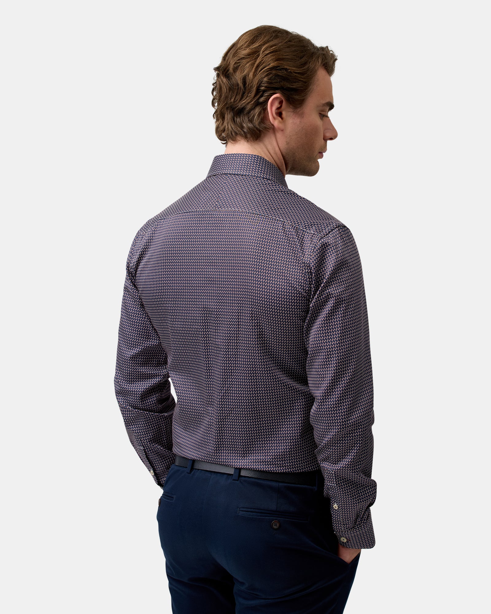 LUXE PRINT SLIM FIT BUSINESS SHIRT