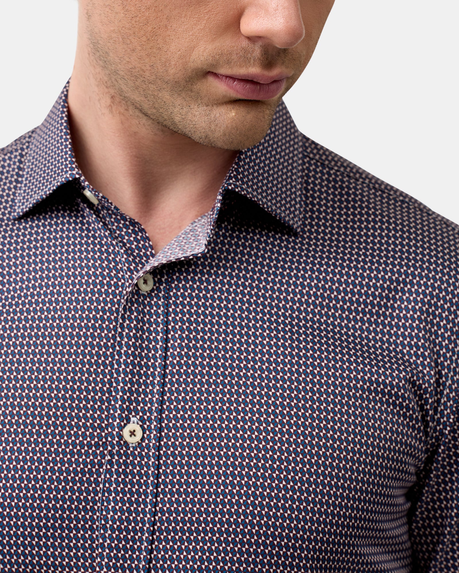 LUXE PRINT SLIM FIT BUSINESS SHIRT