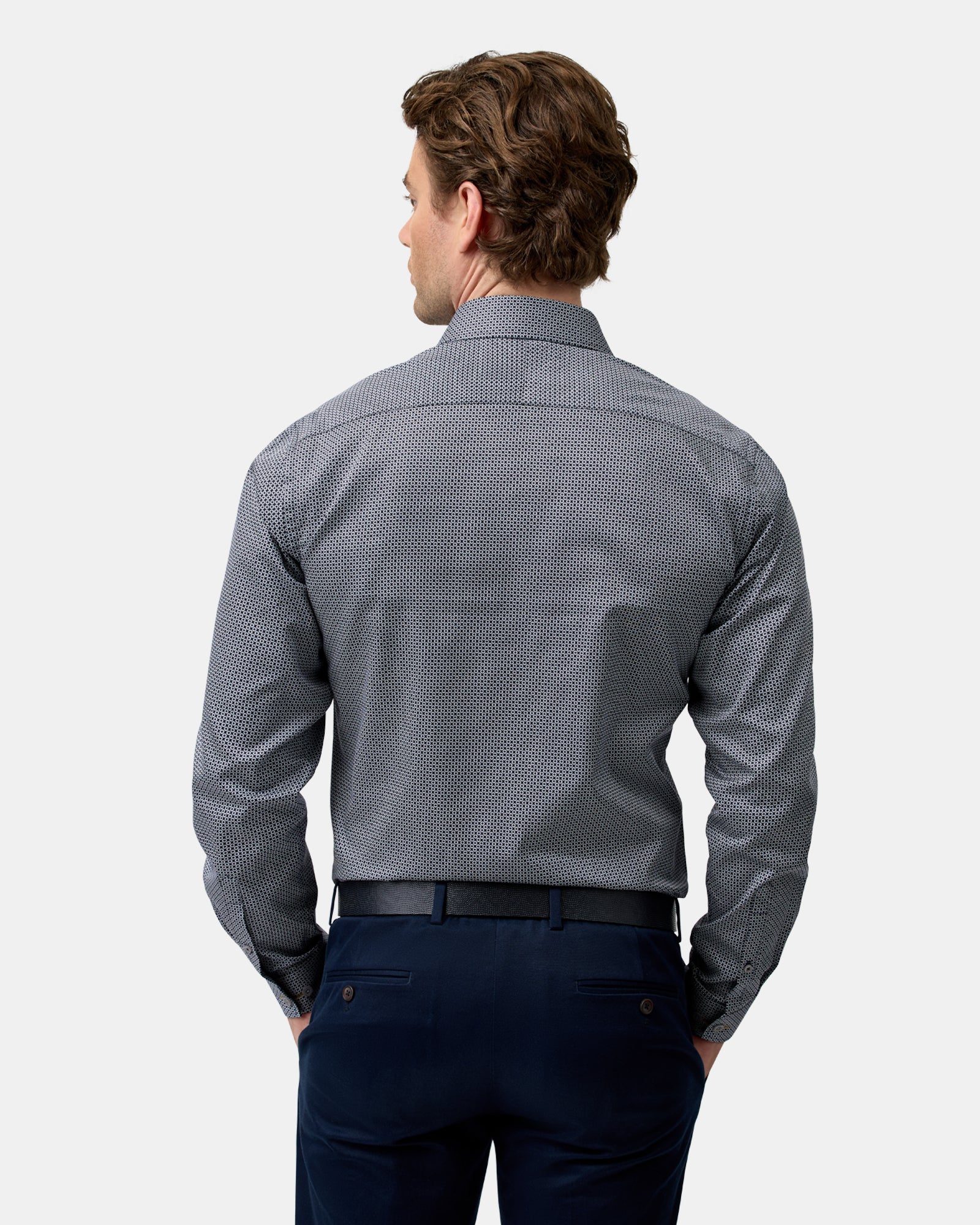 LUXE PRINT SLIM FIT BUSINESS SHIRT