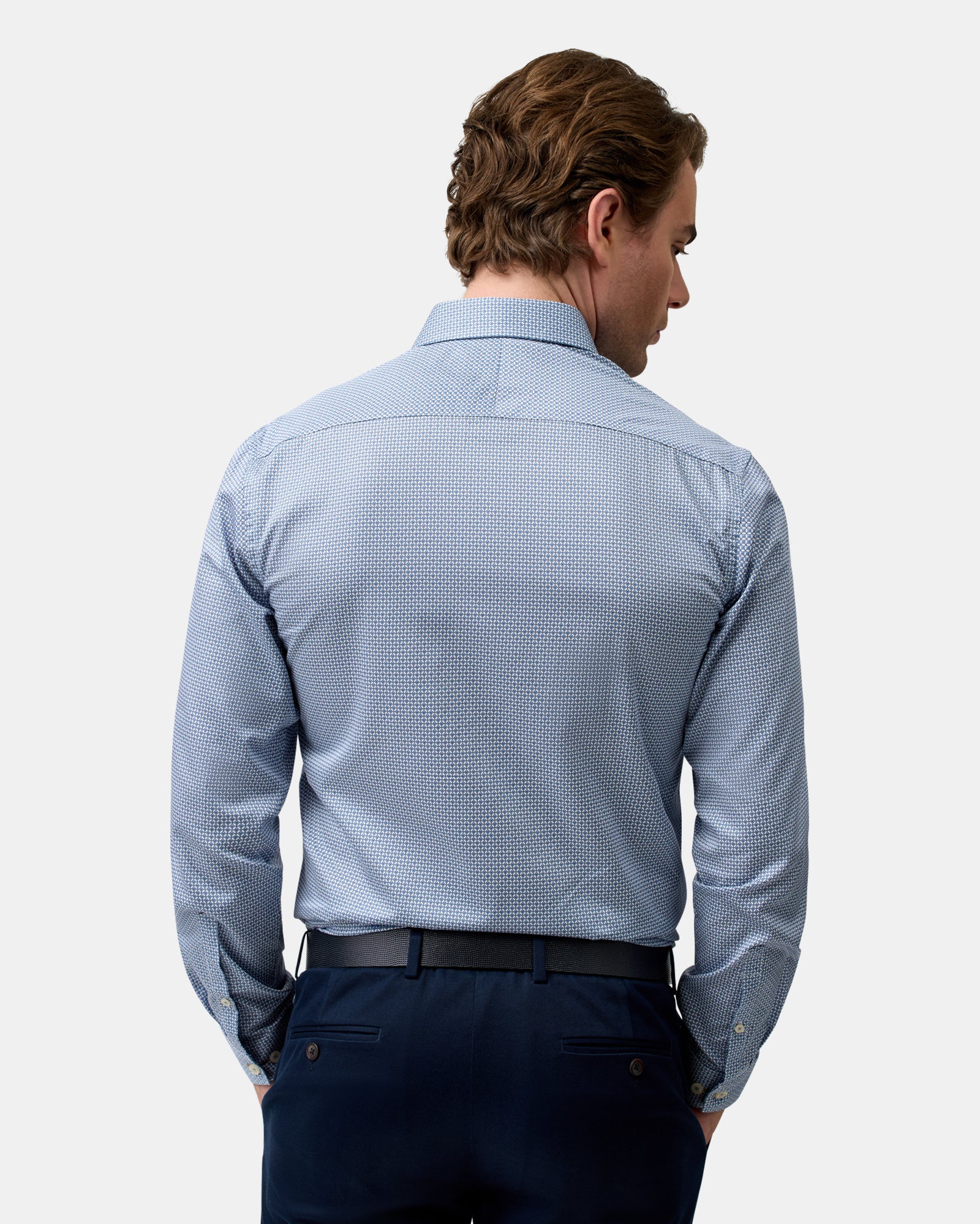LUXE PRINT SLIM FIT BUSINESS SHIRT
