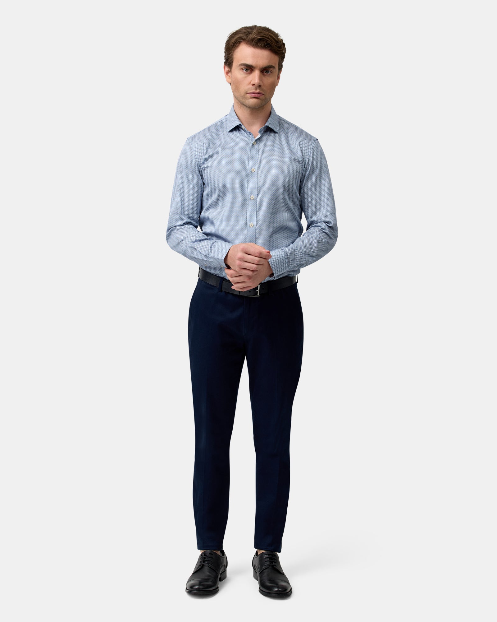 LUXE PRINT SLIM FIT BUSINESS SHIRT