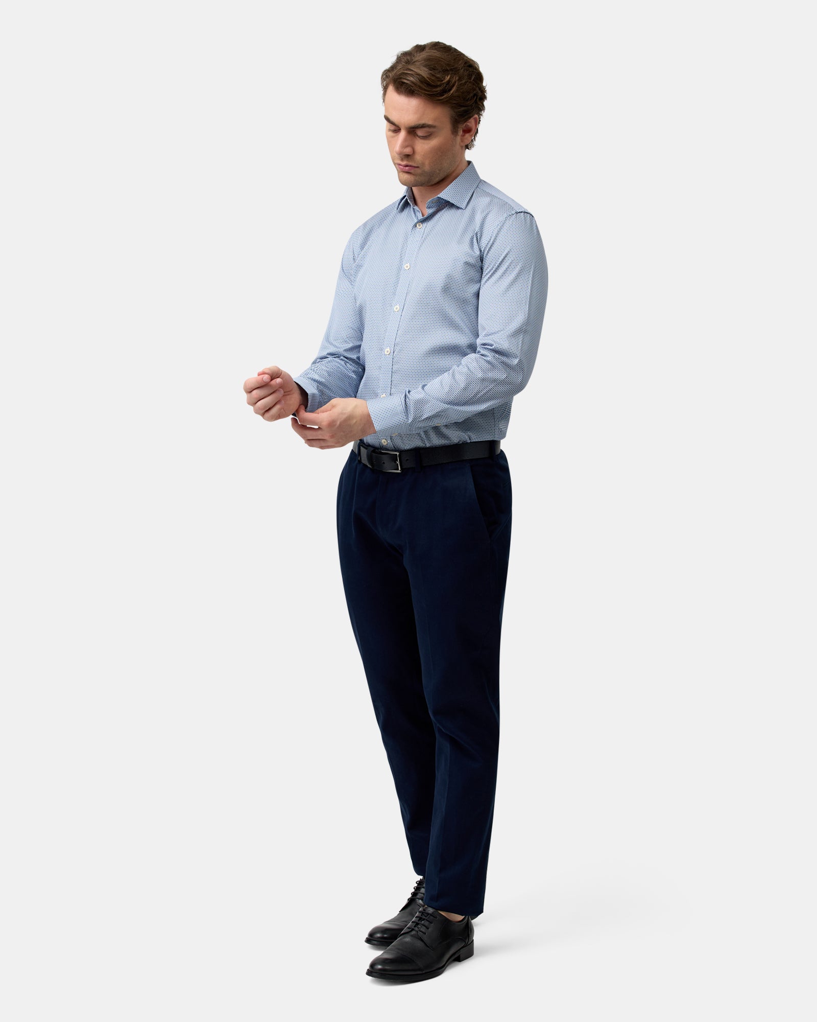 LUXE PRINT SLIM FIT BUSINESS SHIRT