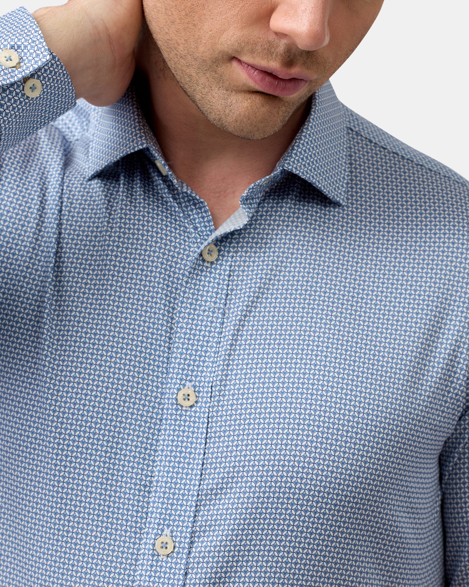 LUXE PRINT SLIM FIT BUSINESS SHIRT