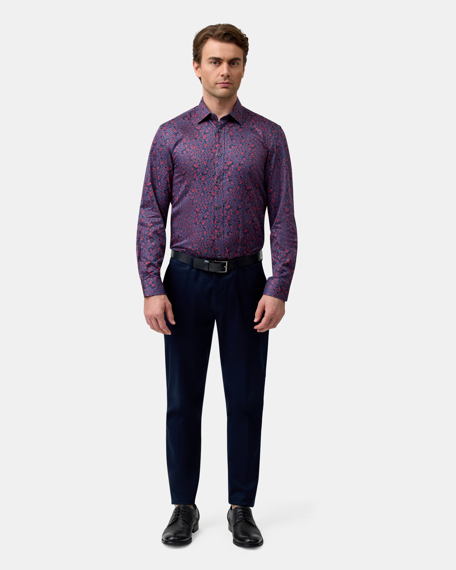 LUXE PRINT SLIM FIT BUSINESS SHIRT