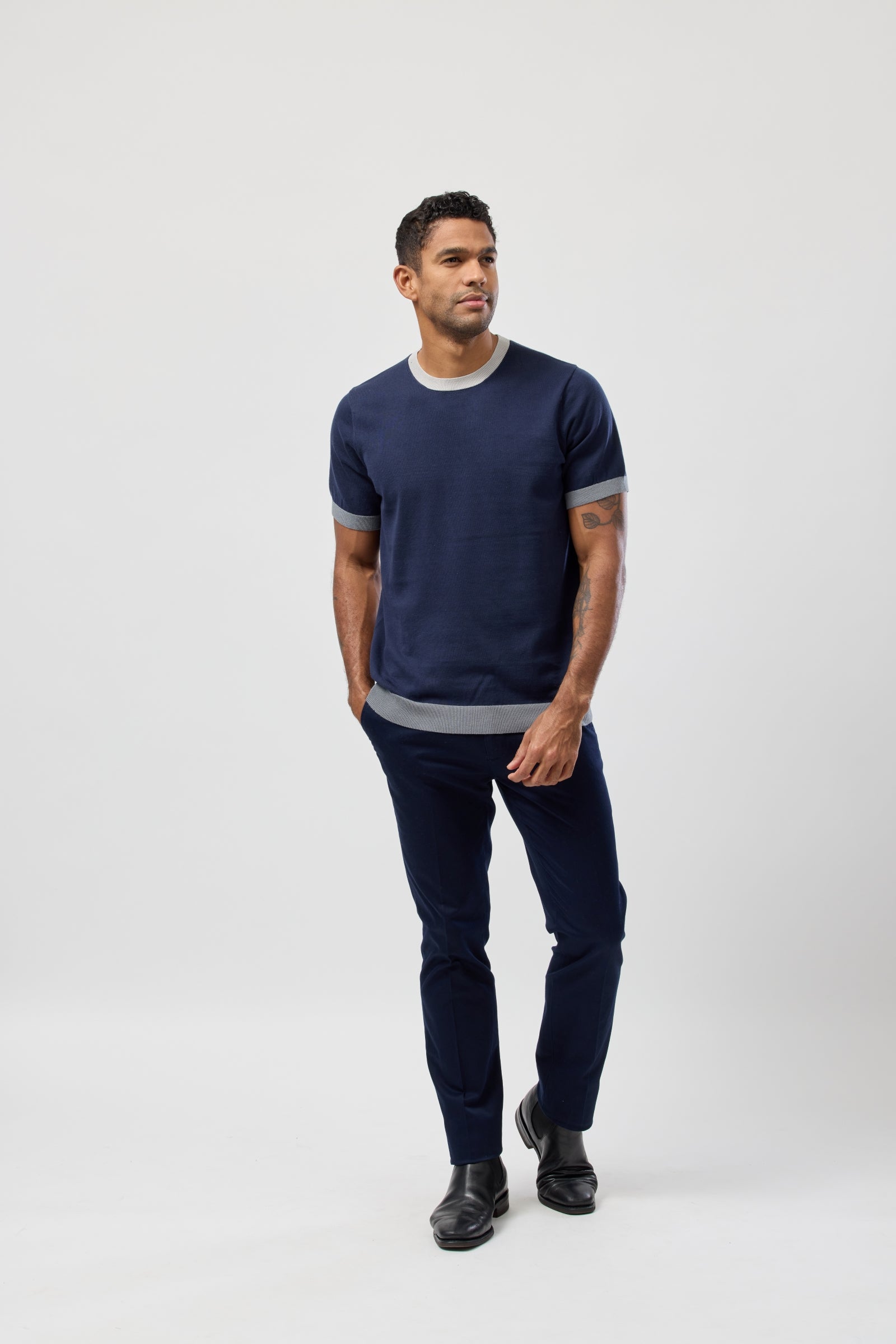 Crew Neck Knitted Tee