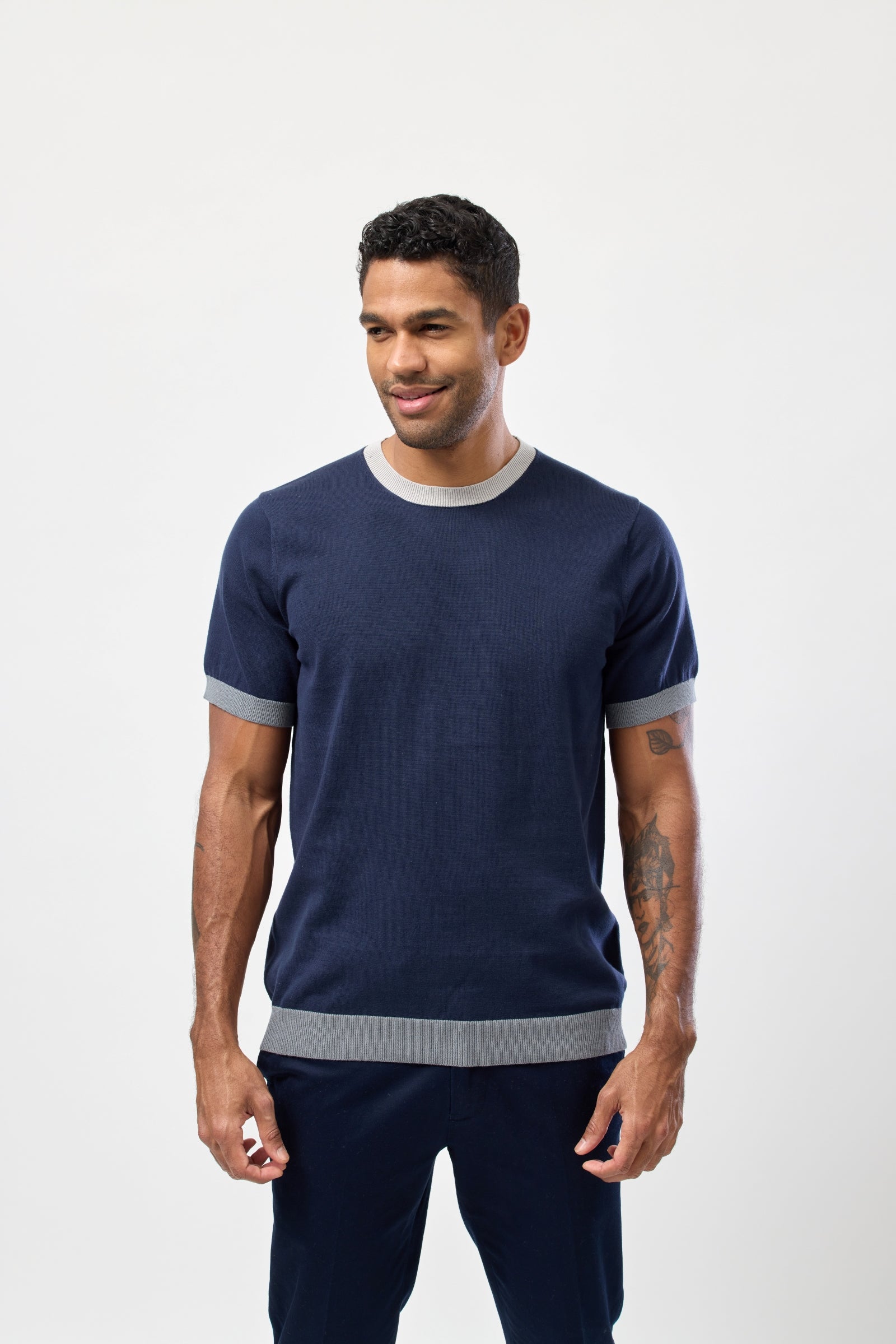Crew Neck Knitted Tee