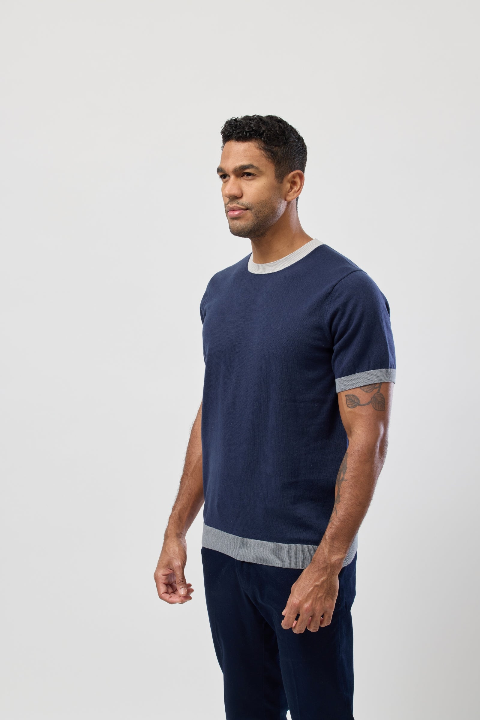 Crew Neck Knitted Tee