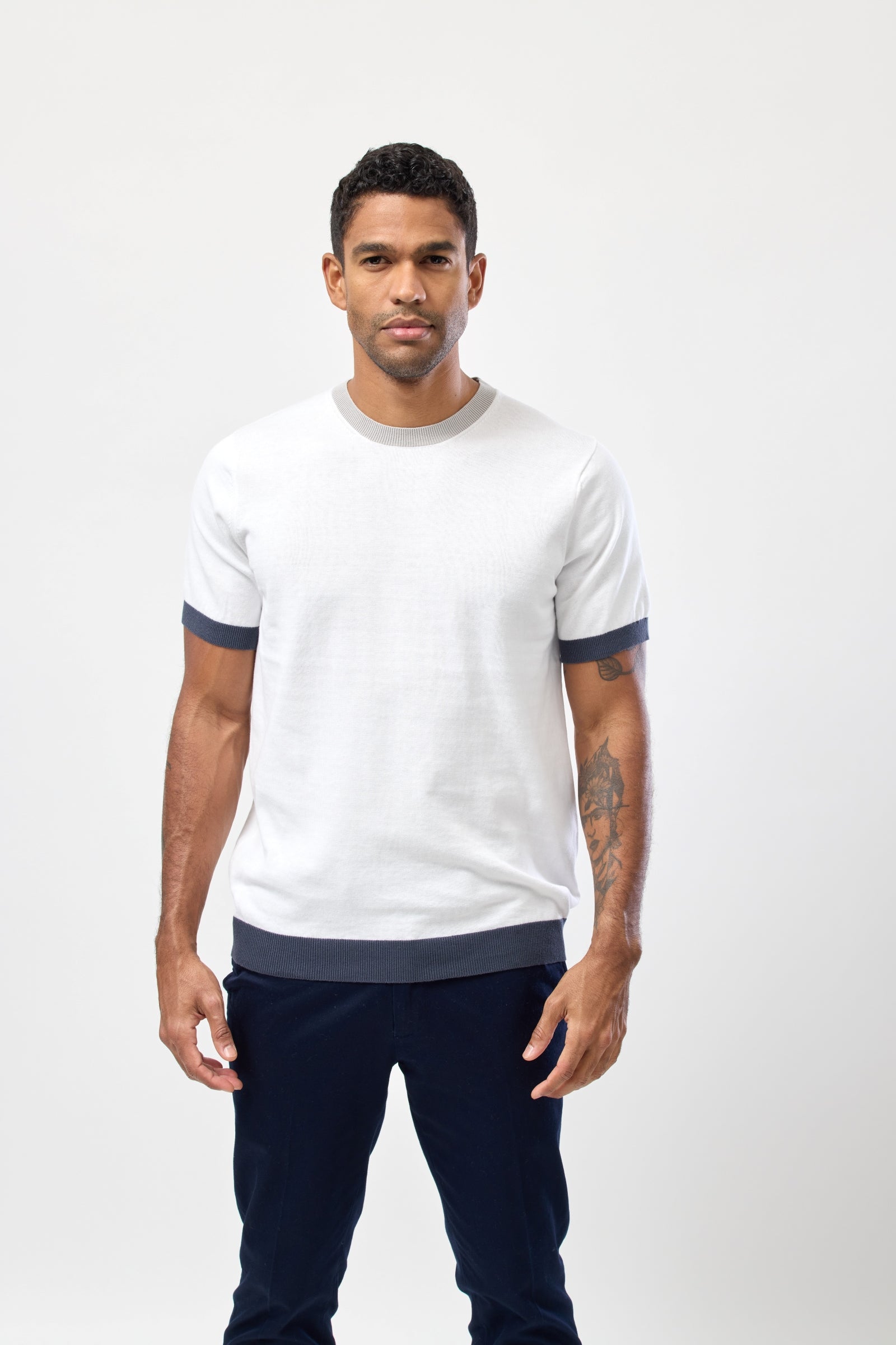 Crew Neck Knitted Tee