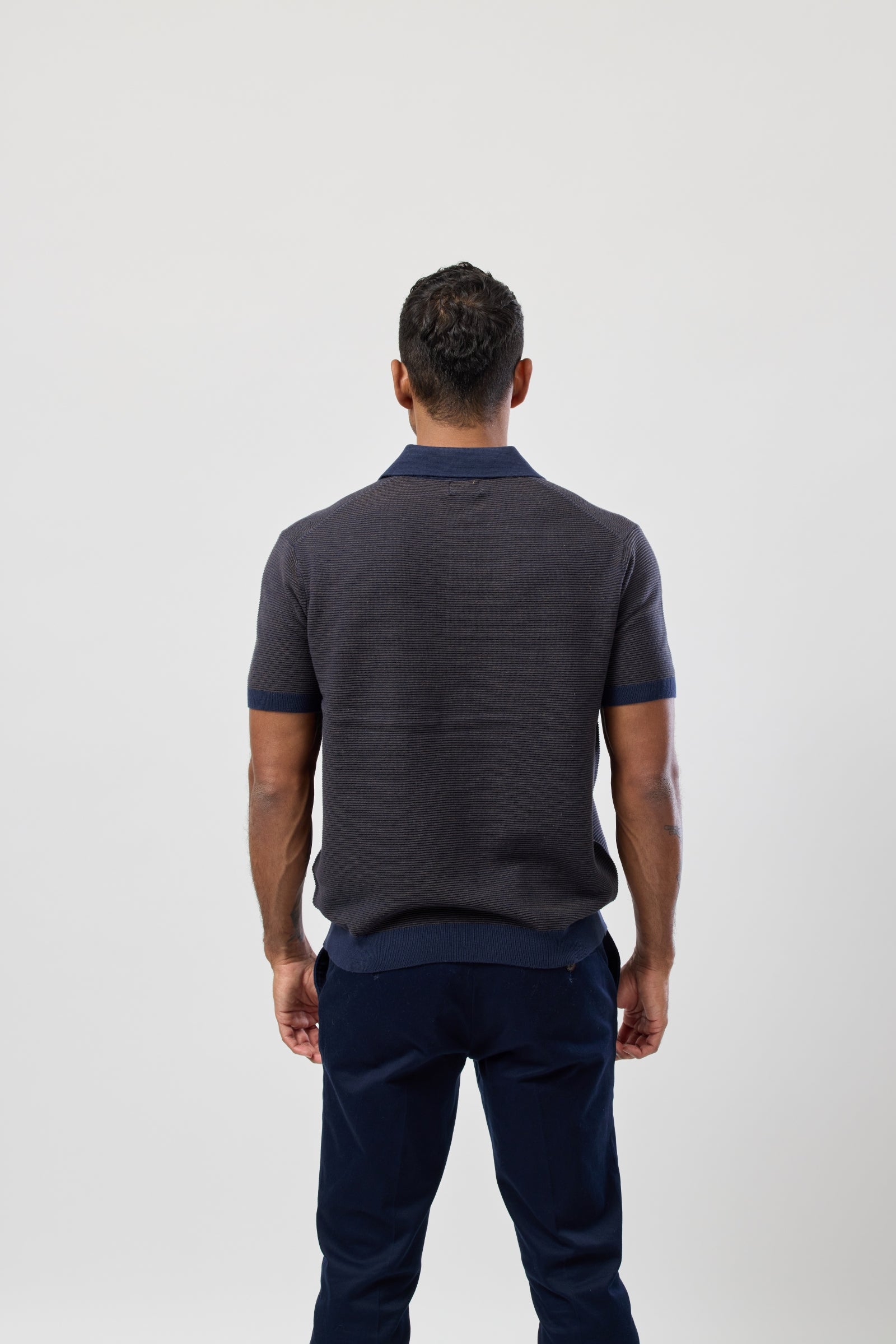 Short Sleeve Knitted Polo