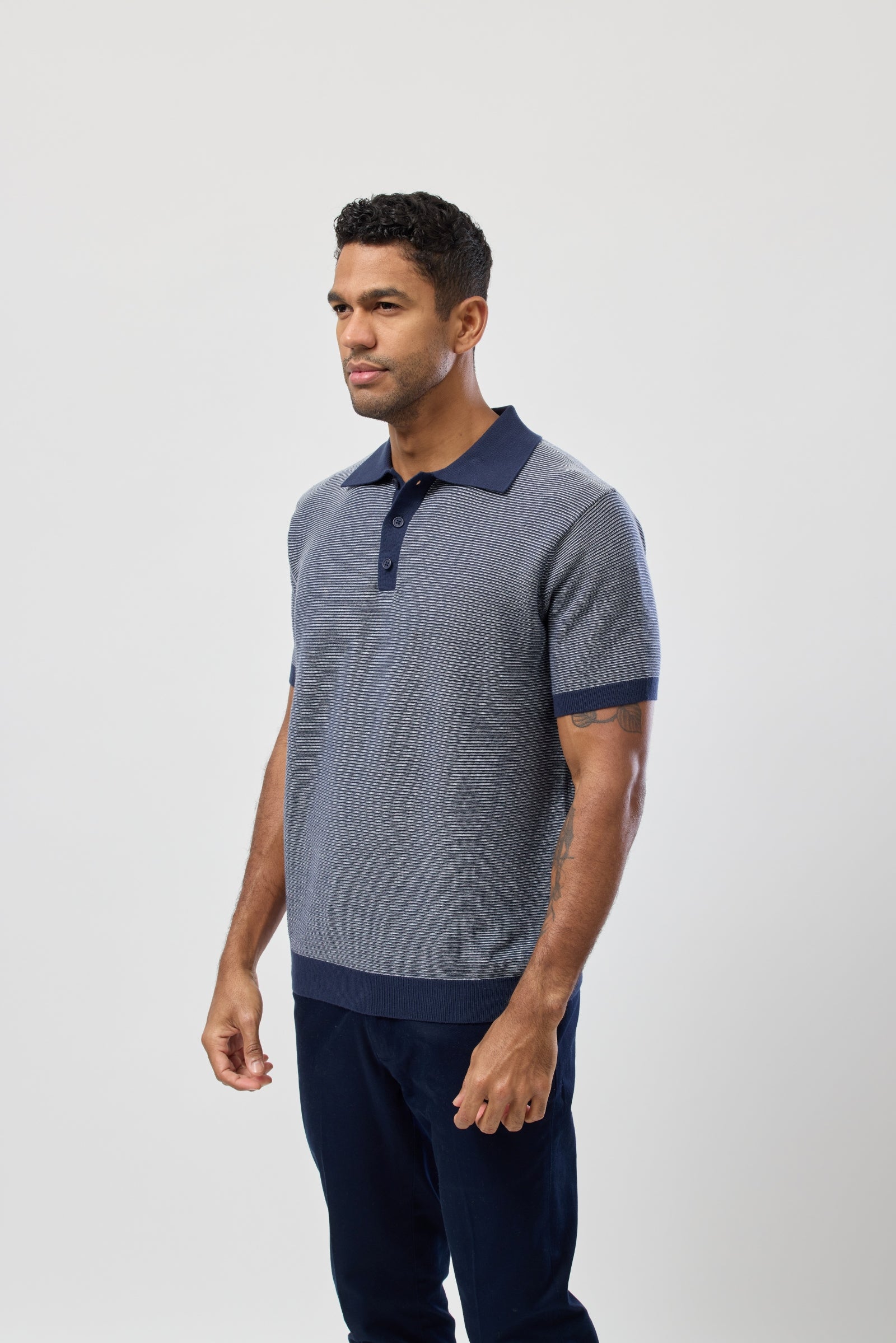 Short Sleeve Knitted Polo