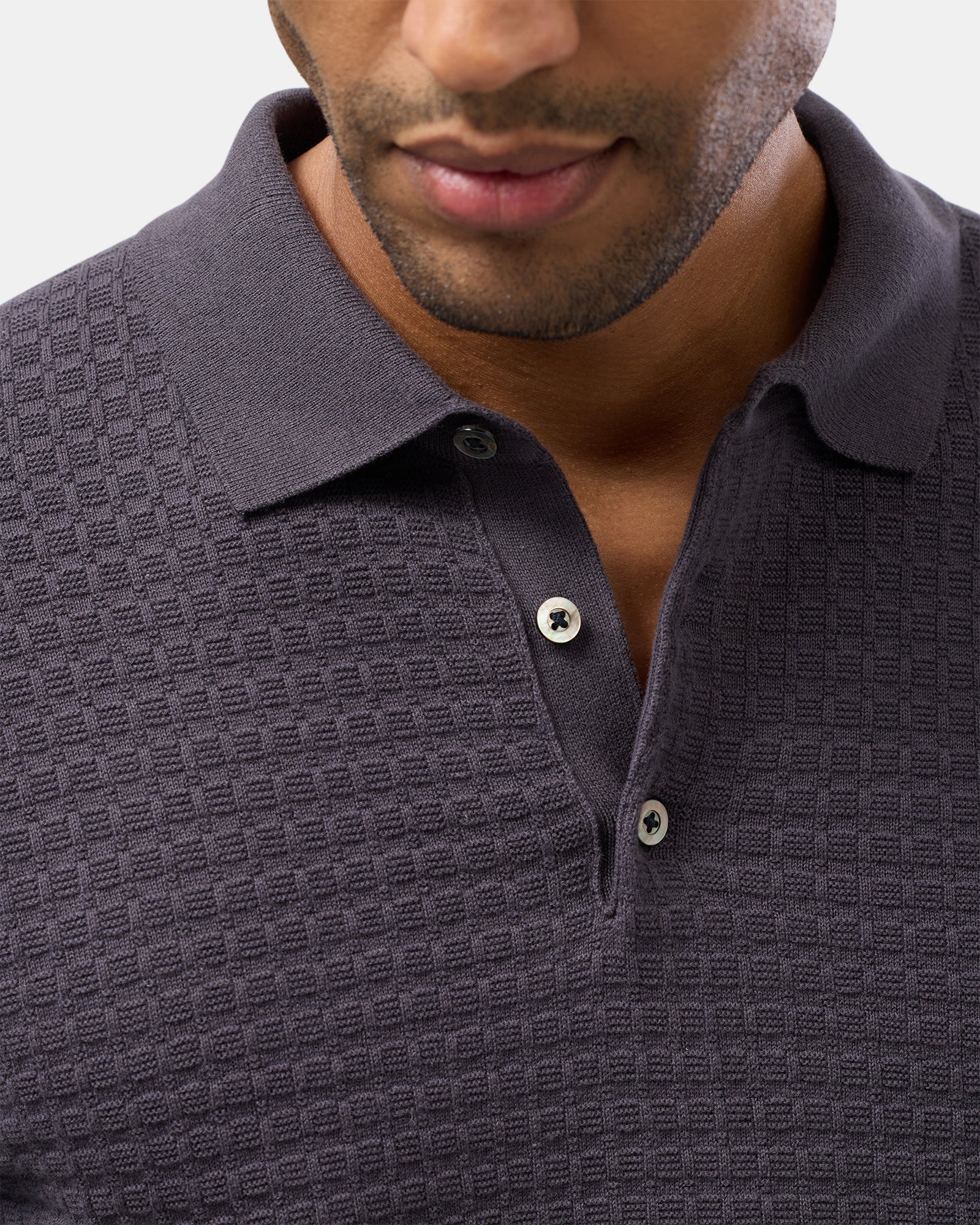 Long Sleeve Knit Polo