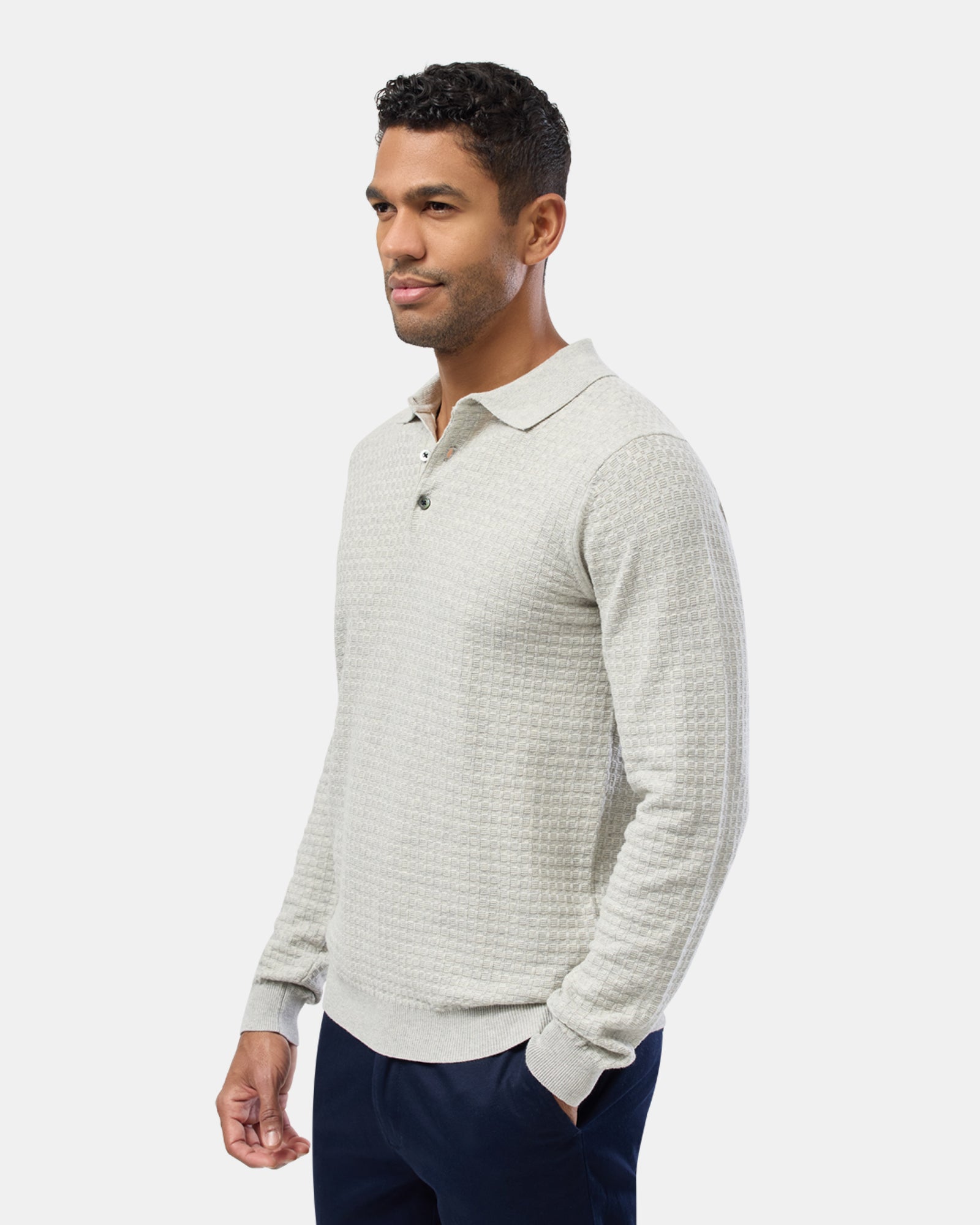 Long Sleeve Knit Polo