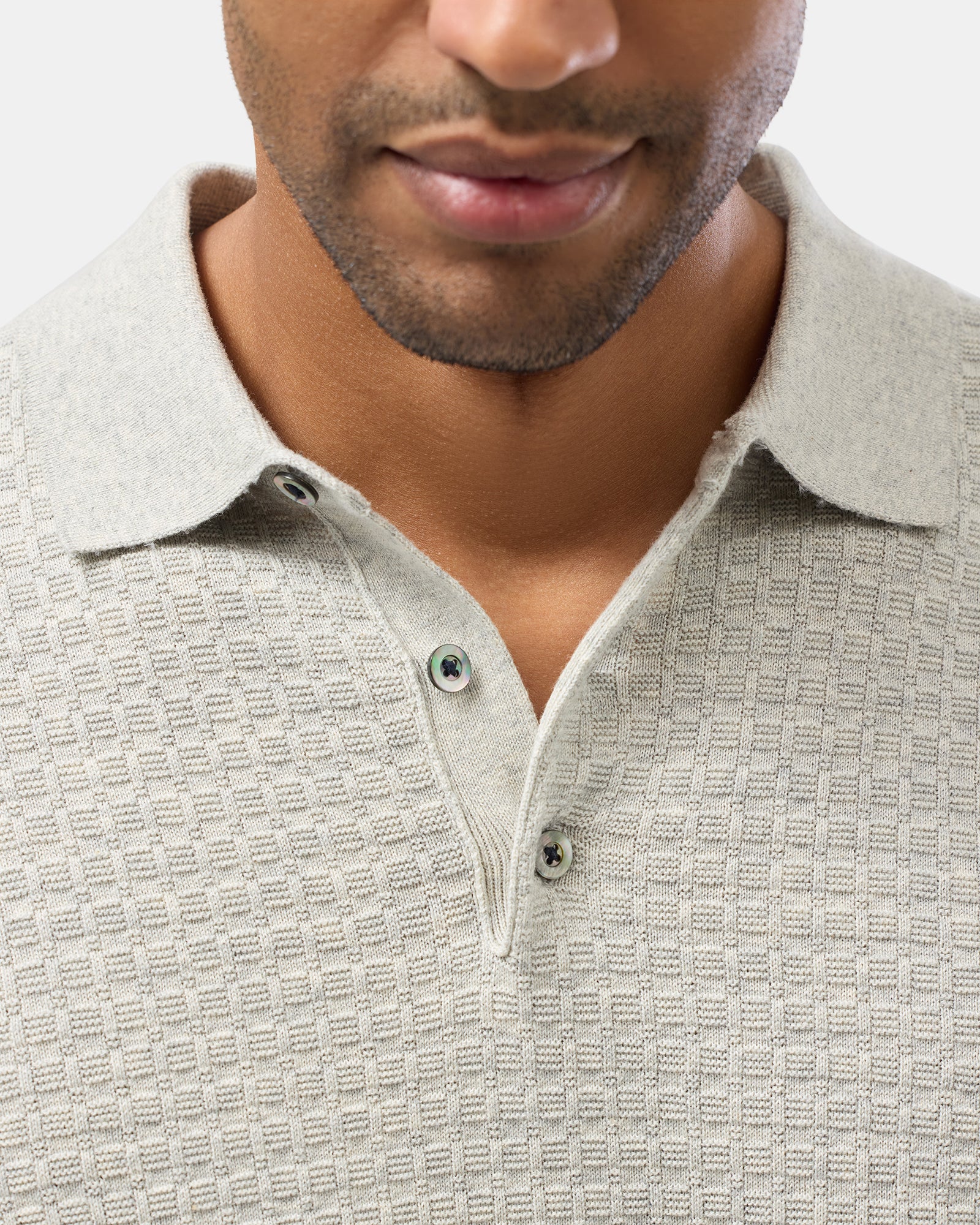 Long Sleeve Knit Polo